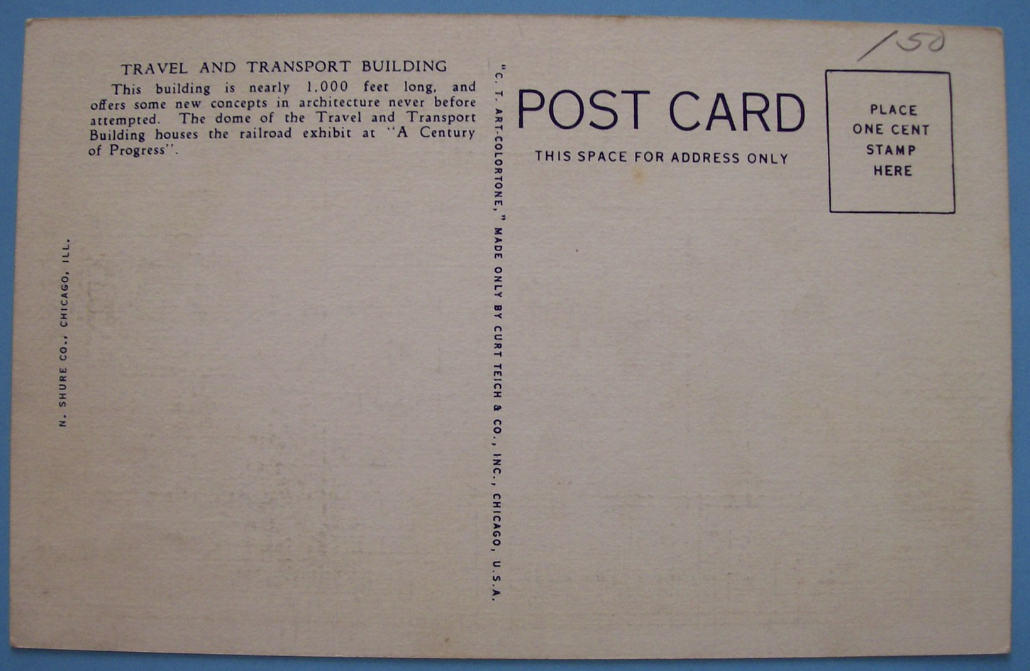 Travel & Transport Building Postcard-Chicago World Fair