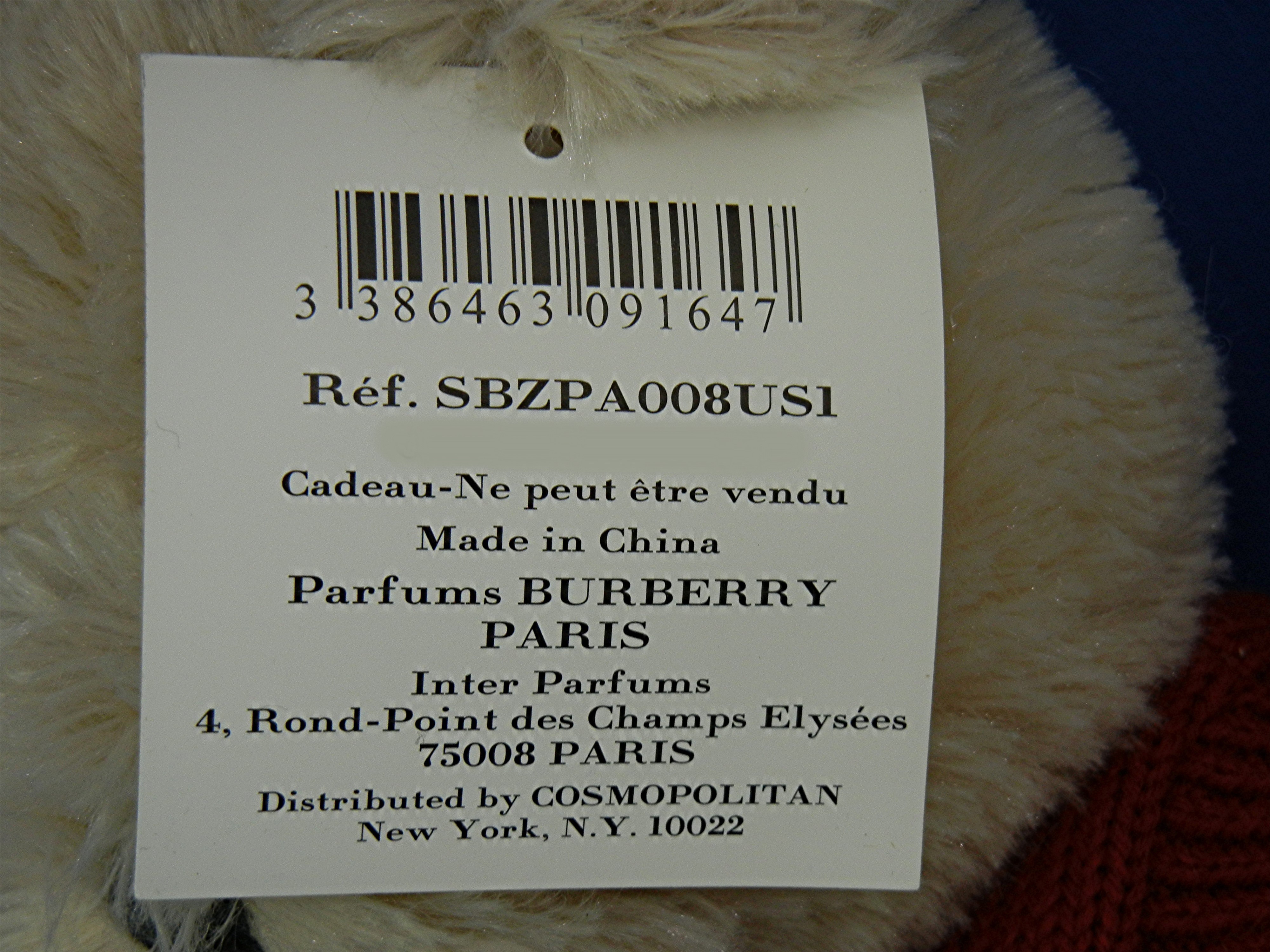 Burberry Tan Arnold Plush Bear