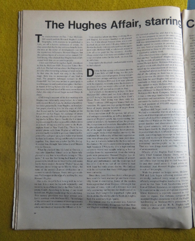Life Magazine February 4, 1972 The Hughes Affair & Liza Minnelli