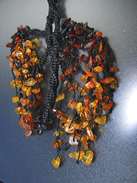 Baltic Amber Necklace 10 Strand Tassel