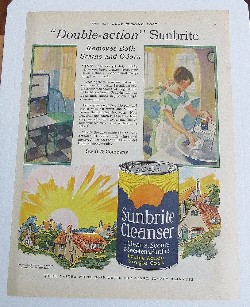 1928 Sunbrite Cleaner With Woman Cleaning