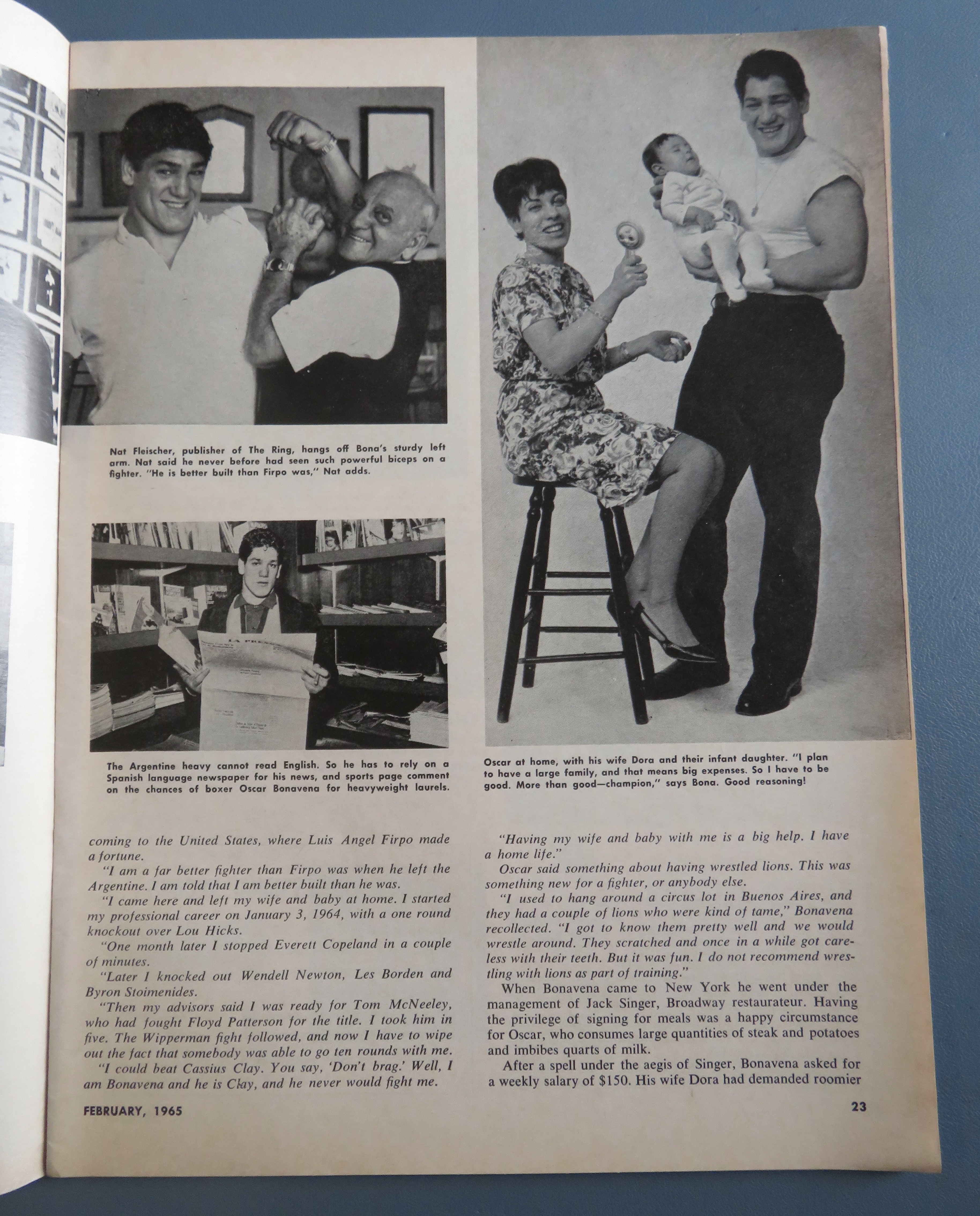 The Ring Magazine February 1965 Braddock Upsetting Baer