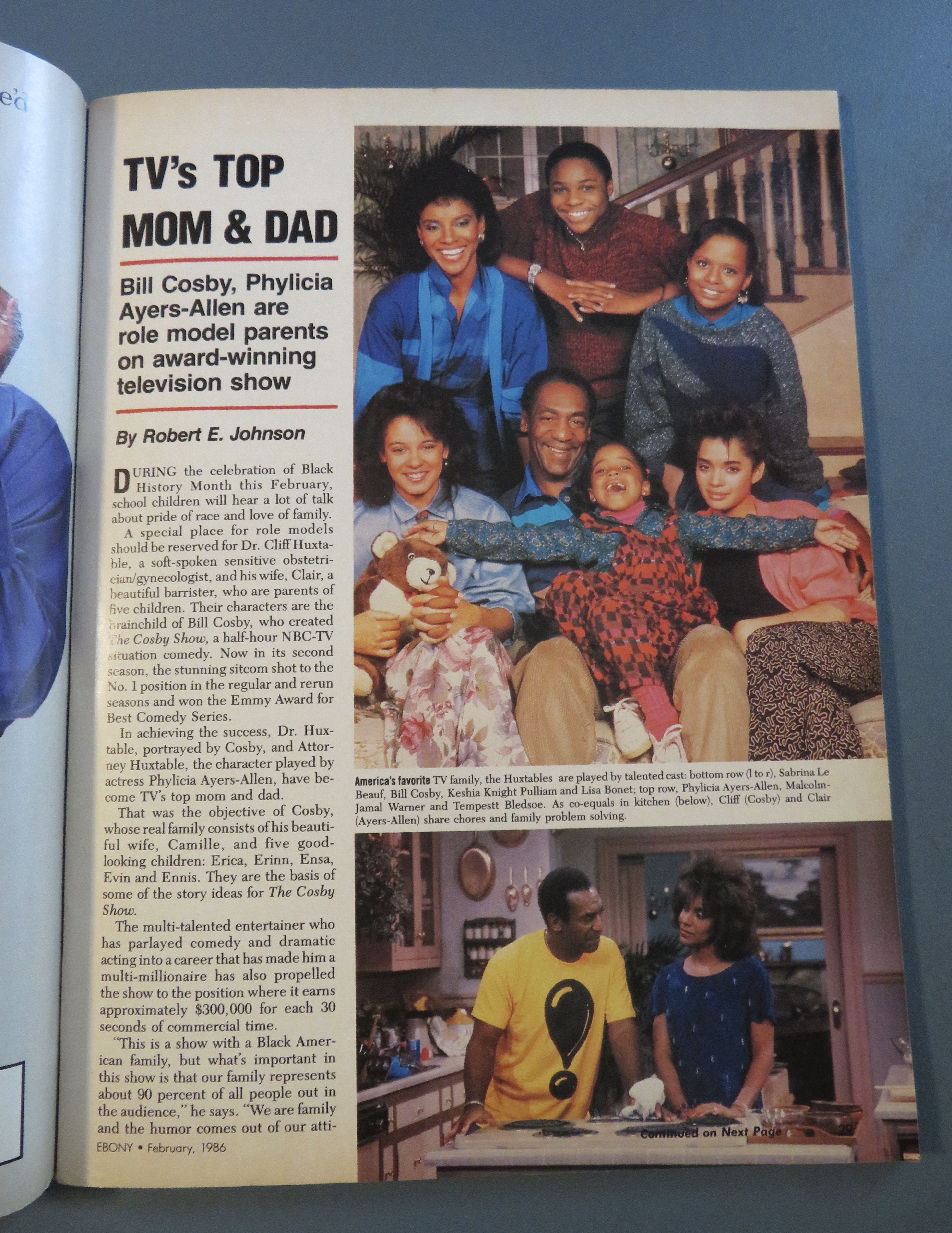 Ebony Magazine February 1986 B Cosby/P Ayers Allen