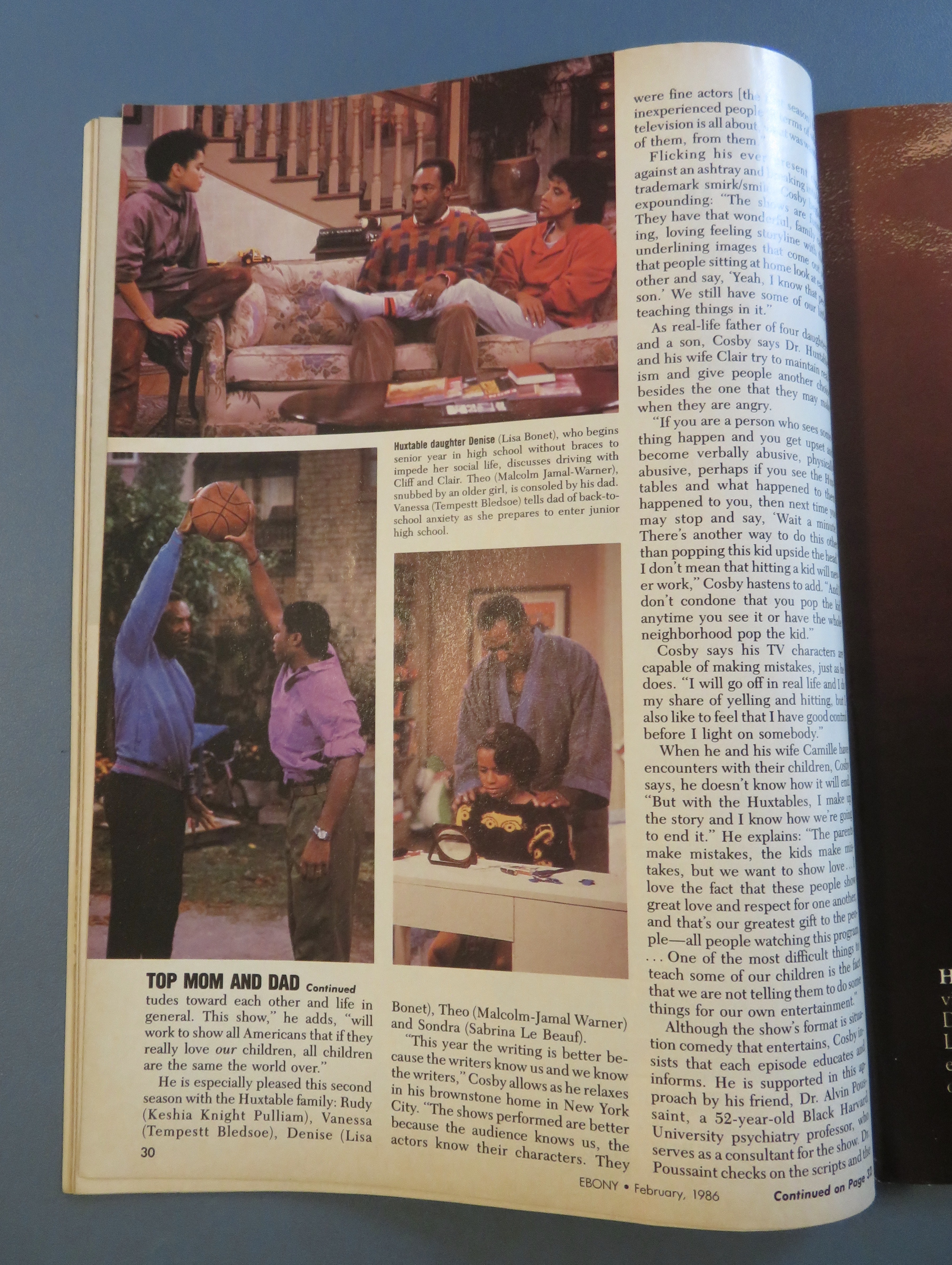 Ebony Magazine February 1986 B Cosby/P Ayers Allen