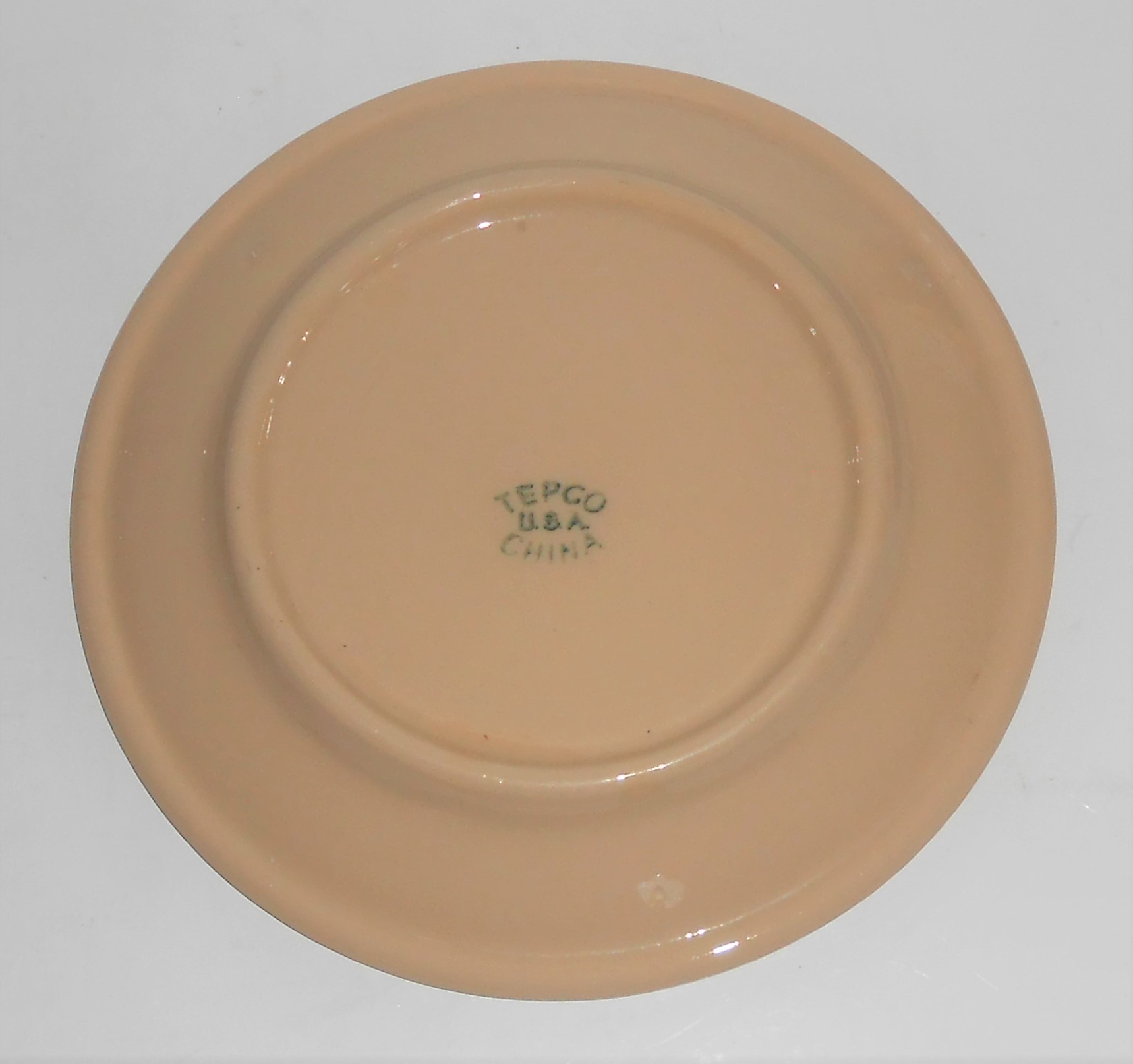 Tepco Restaurant Ware China Red & Blue Bands 7'' Plate