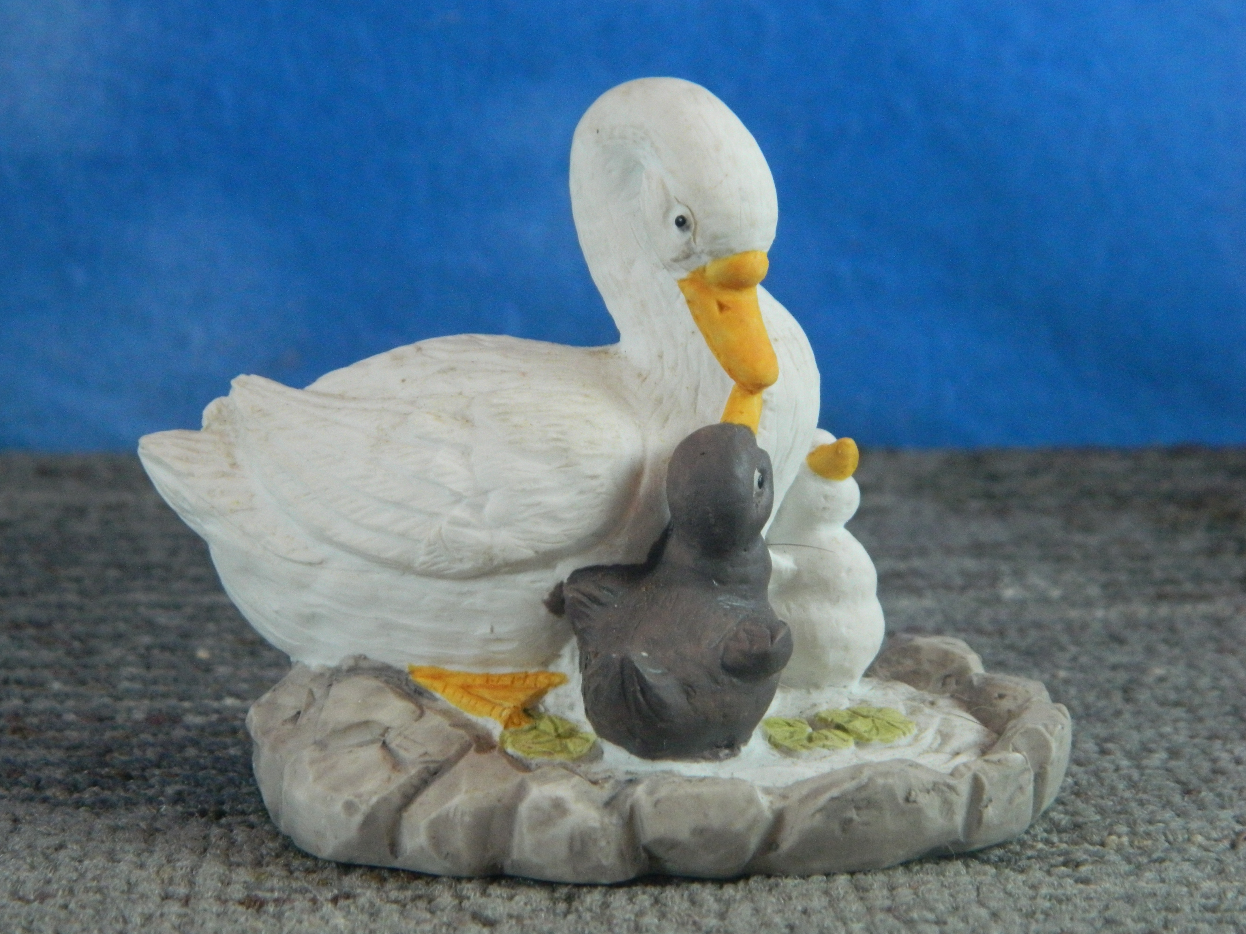 Enesco Resin Duck with Duckling and Ugly Duckling