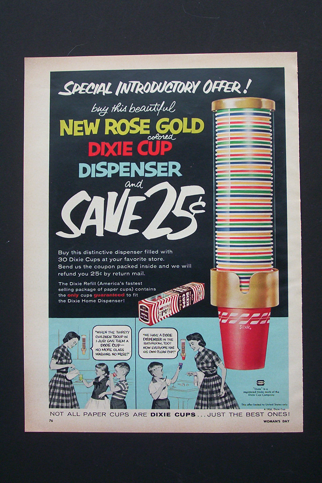 1956 Dixie Cup Dispenser with the Dispenser