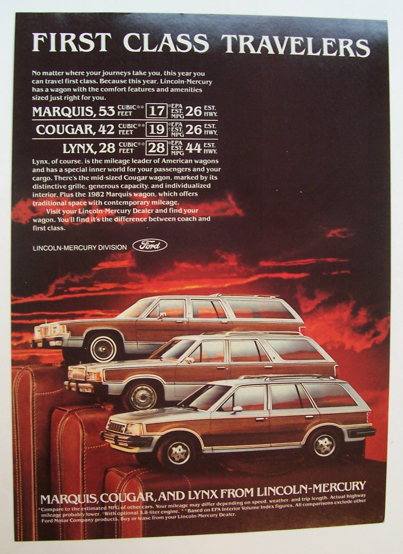 1982  Lincoln Mercury Marquis, Cougar & Lynx