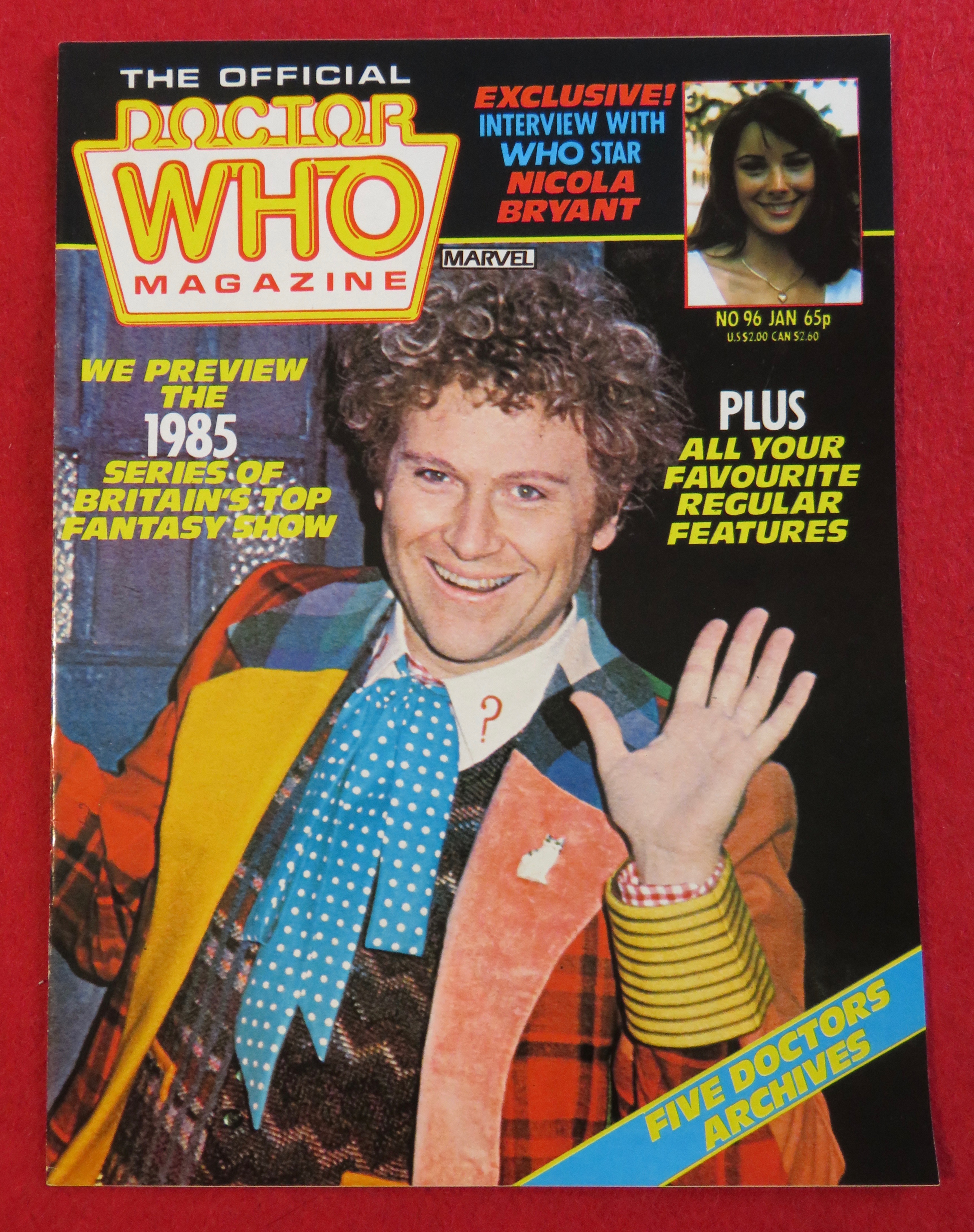 Doctor (Dr) Who Magazine January 1985 Nicola Bryant
