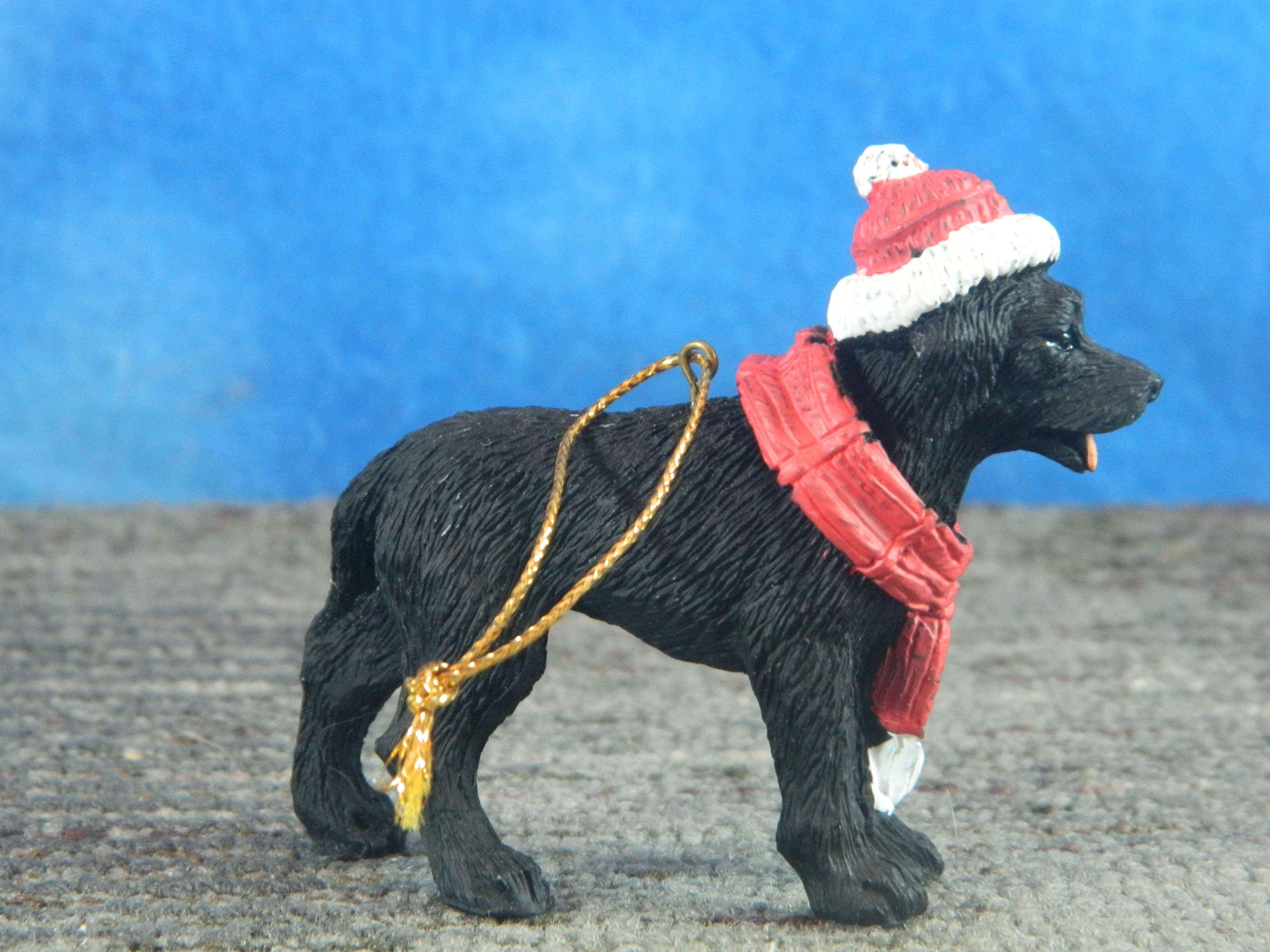Silver Deer Resin Christmas Animal Labrador Ornament