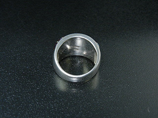 Studio Gl Sterling Silver Sugilite and Opal Inlays Ring