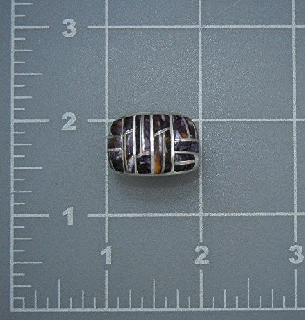 Studio Gl Sterling Silver Sugilite and Opal Inlays Ring
