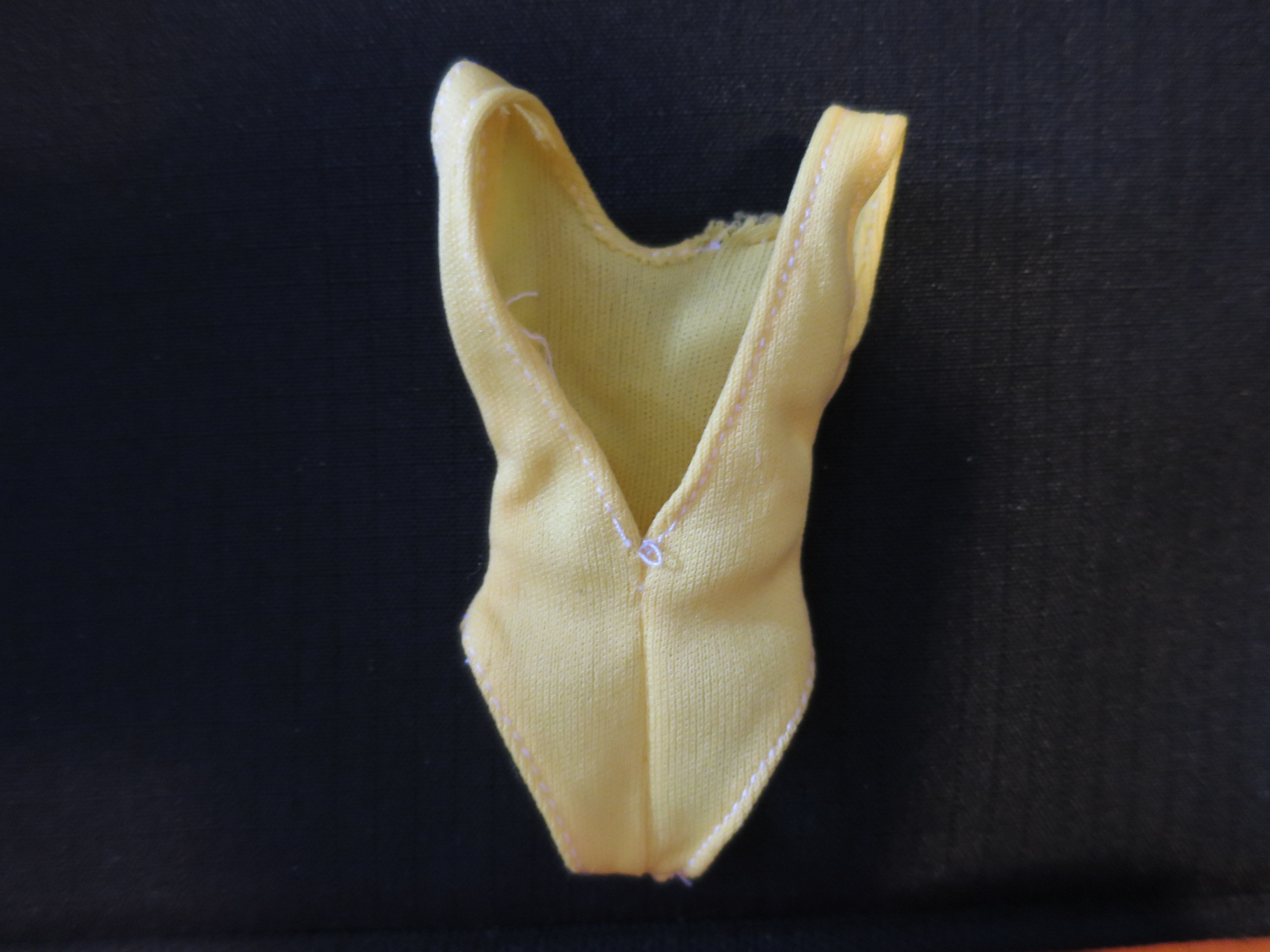 Vintage Barbie Doll Yellow Swim Suit Bathing Suit no tag