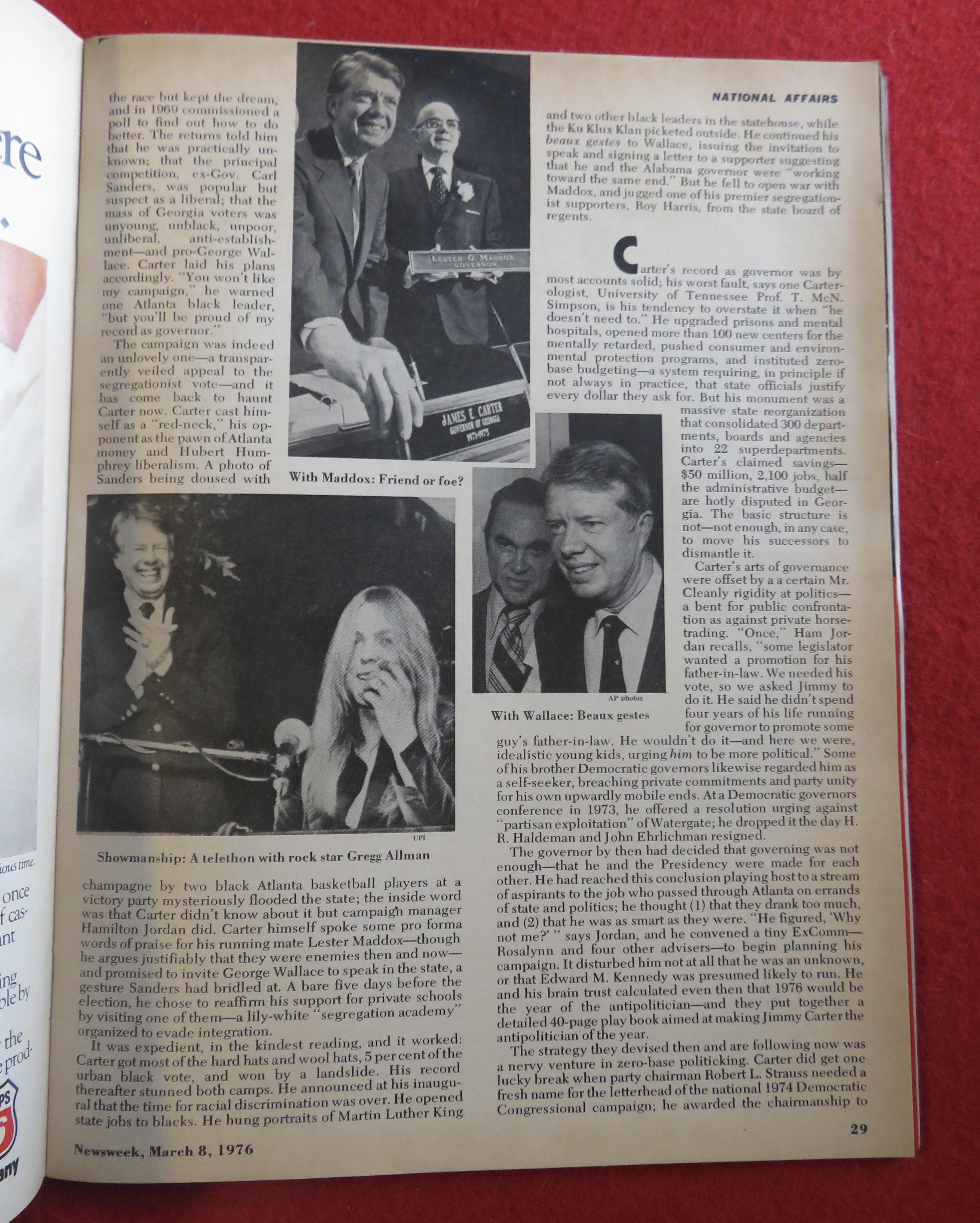 Newsweek Magazine March 8, 1976 All About Carter