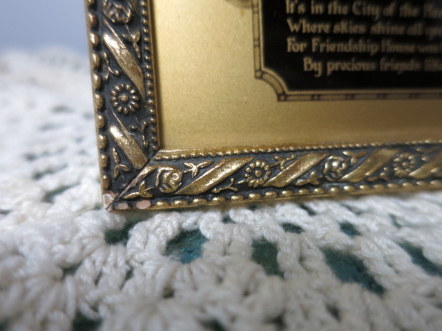 The House of Friendship Poem Tallimit Art Picture in Giltwood Art