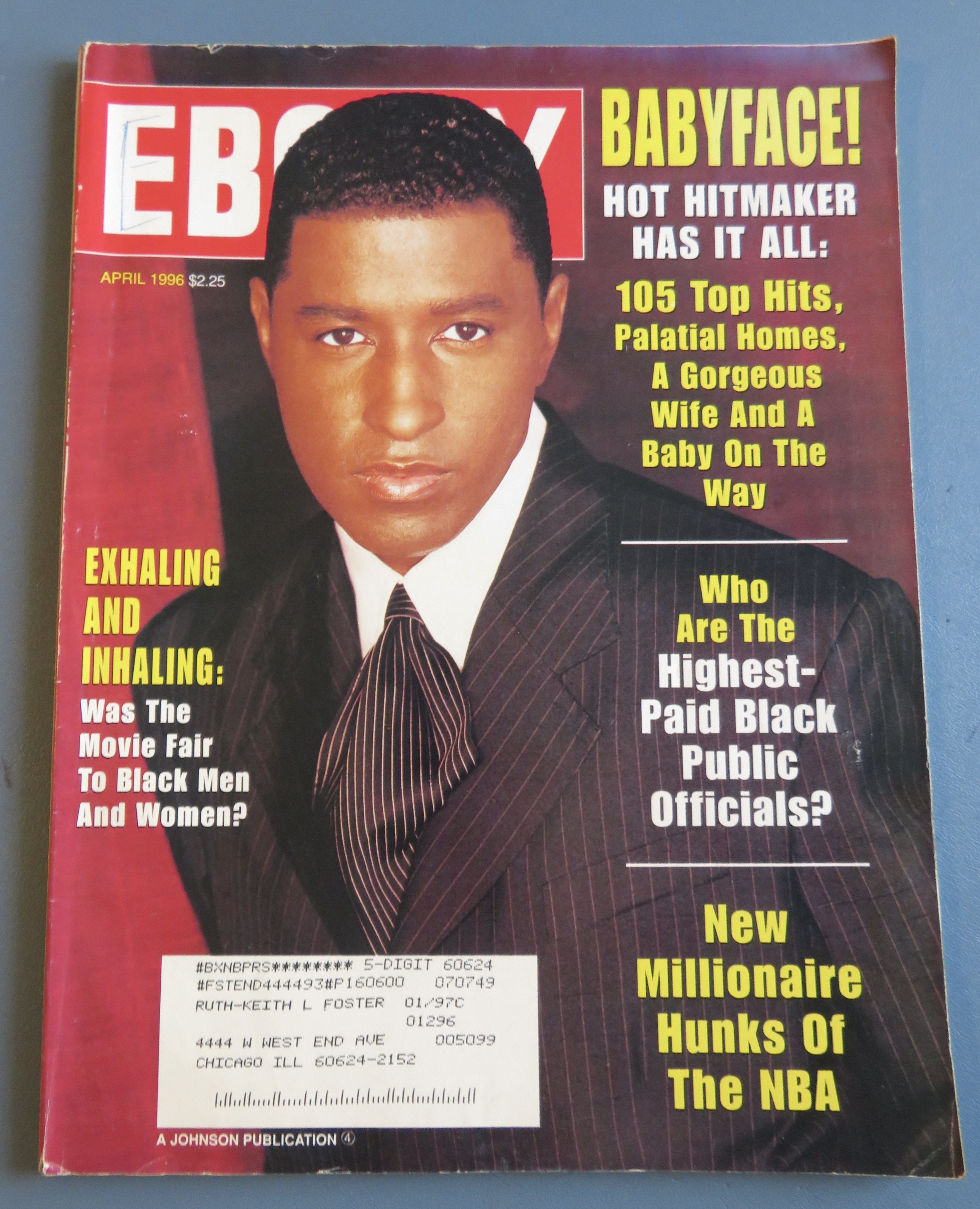 Ebony Magazine April 1996 Babyface