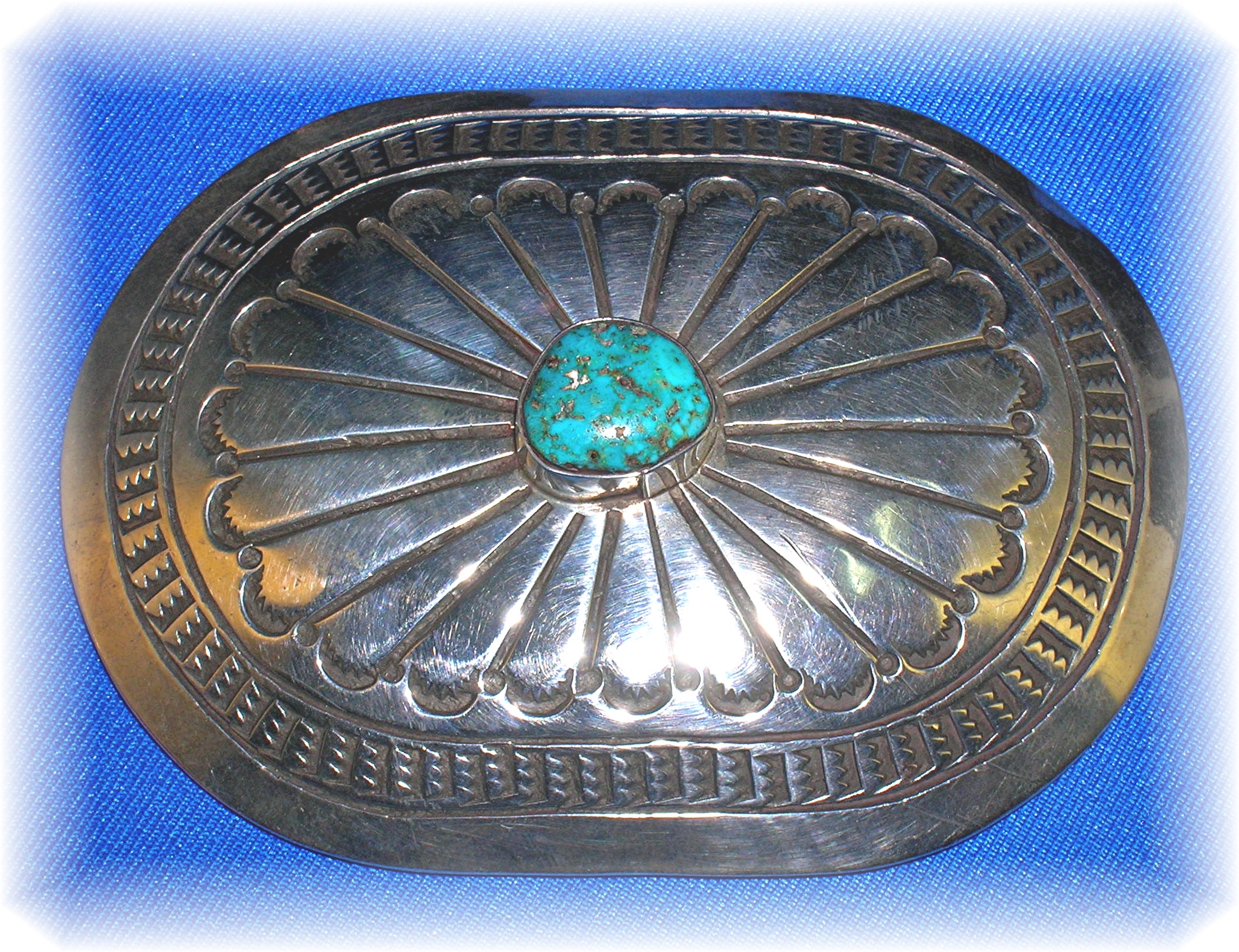 Sterling Silver Turquoise Belt buckle