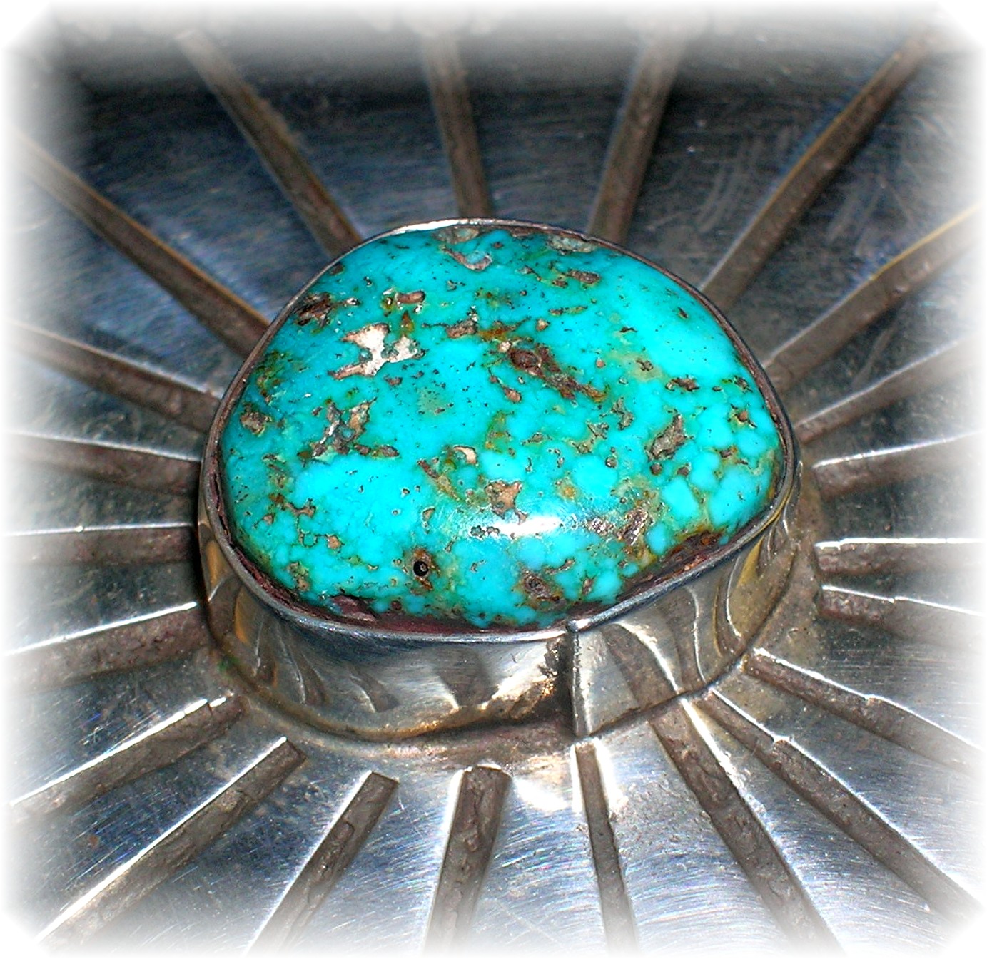 Sterling Silver Turquoise Belt buckle