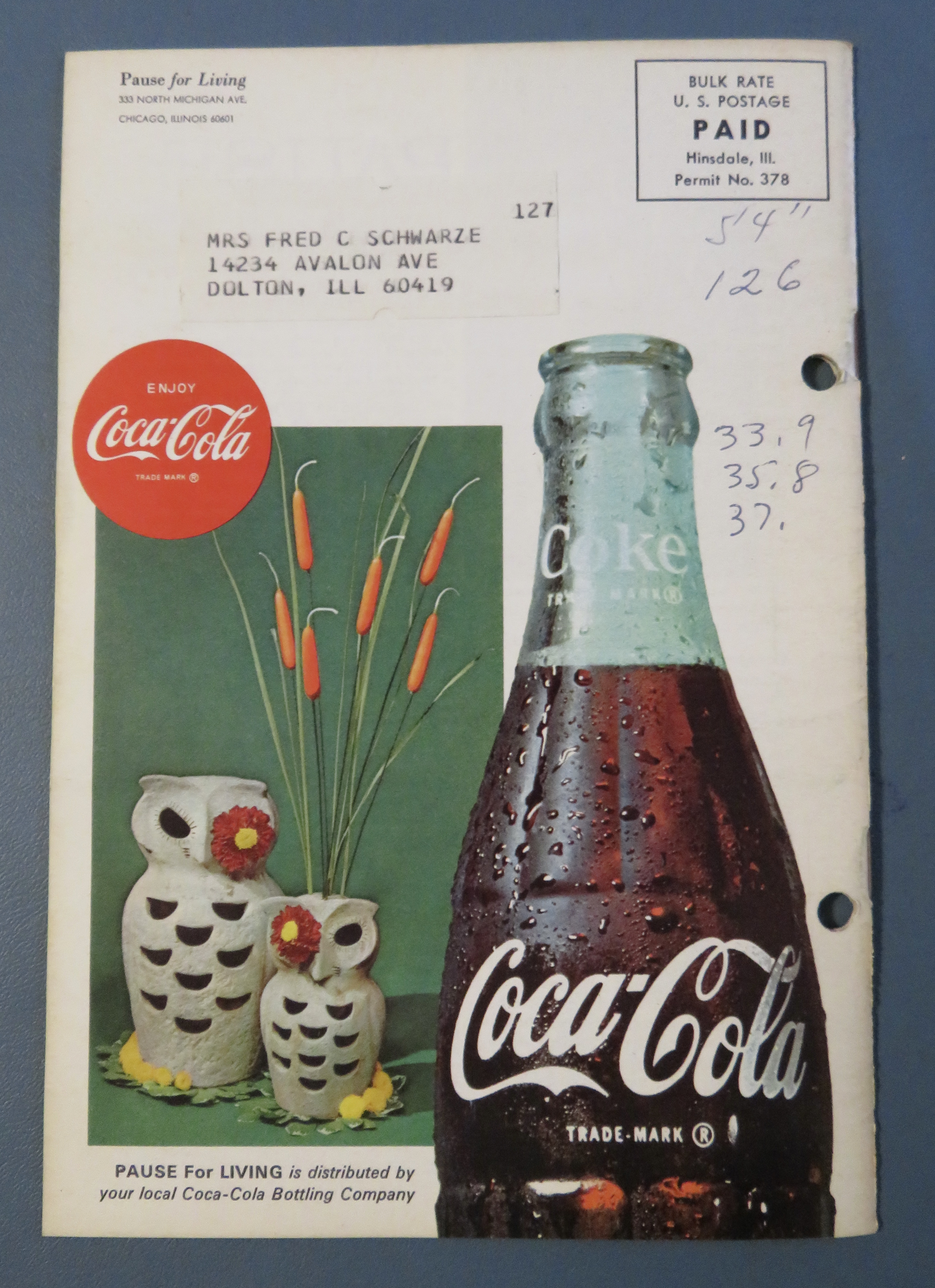 Pause For Living Magazine (Coke) Autumn 1969