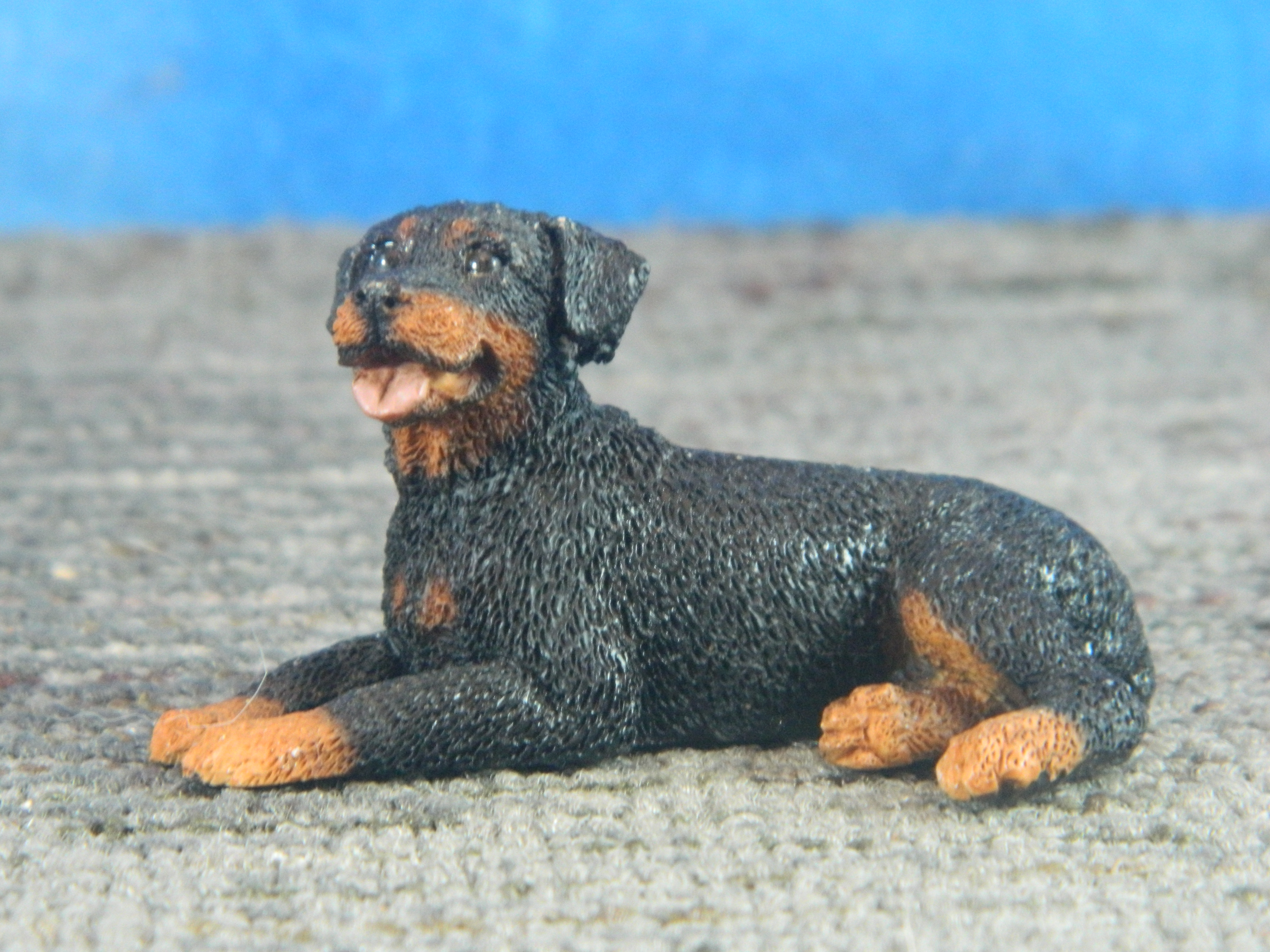 Castagna Italy Alabaster Resin Miniature Rottweiler