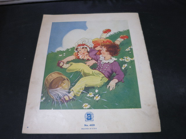 Mother Goose and Other Rymes Linenette Book No 469 Circa 1930s