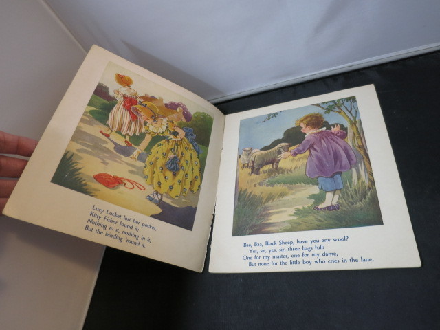 Mother Goose and Other Rymes Linenette Book No 469 Circa 1930s