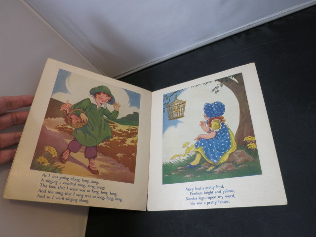 Mother Goose and Other Rymes Linenette Book No 469 Circa 1930s