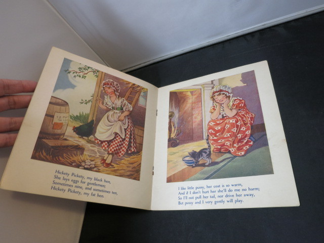 Mother Goose and Other Rymes Linenette Book No 469 Circa 1930s