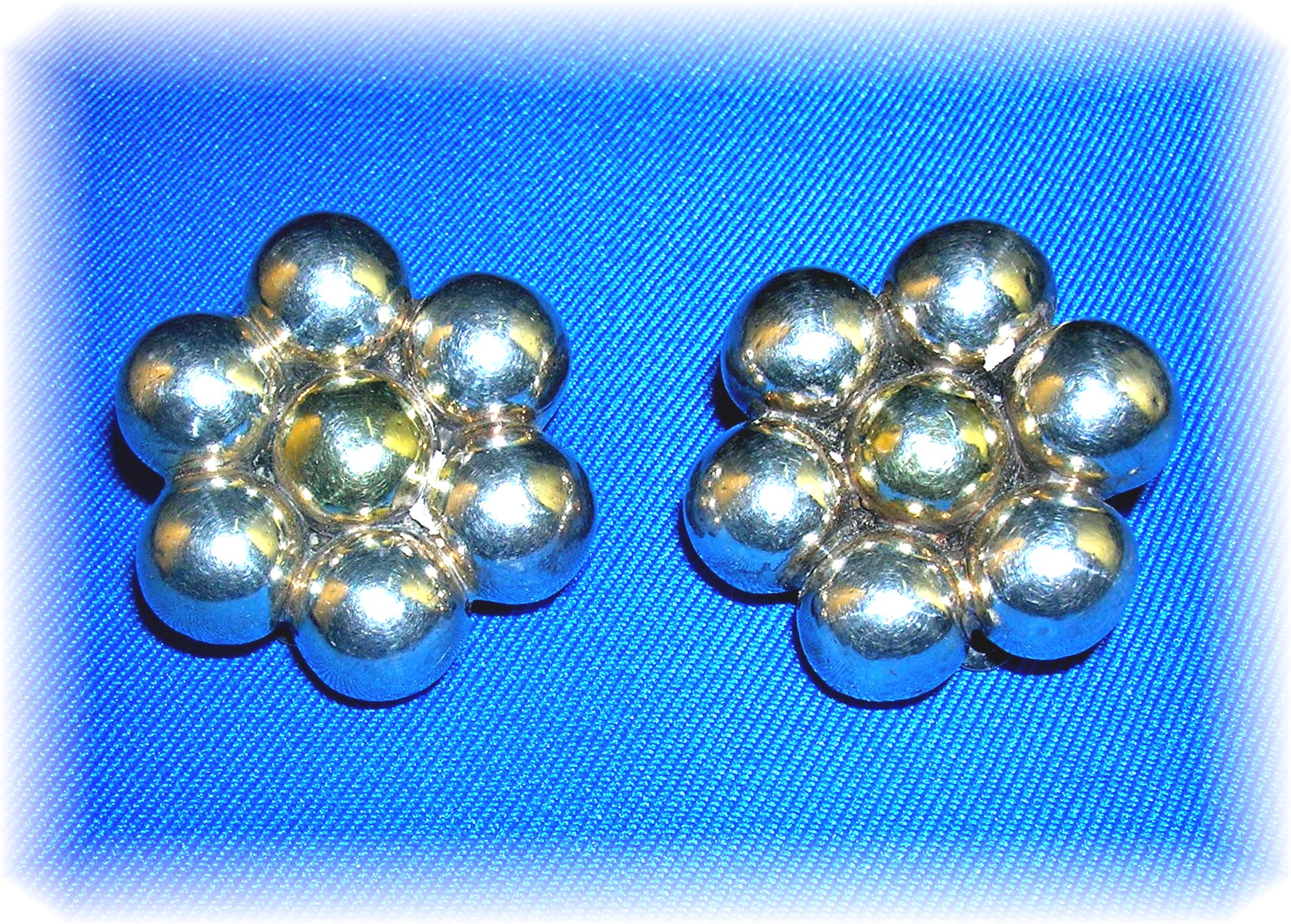 Earrings Sterling Silver Balls Clips