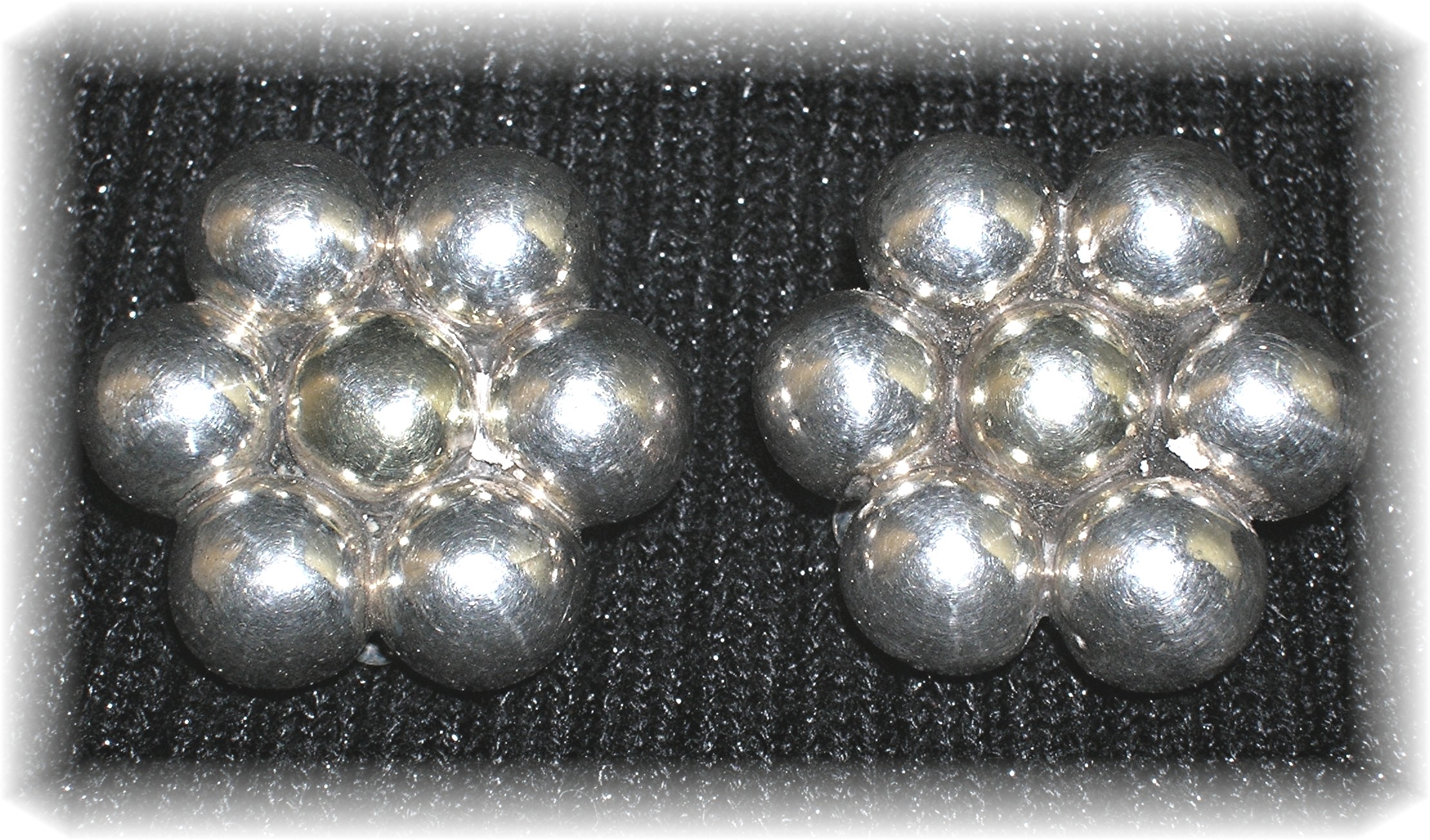 Earrings Sterling Silver Balls Clips