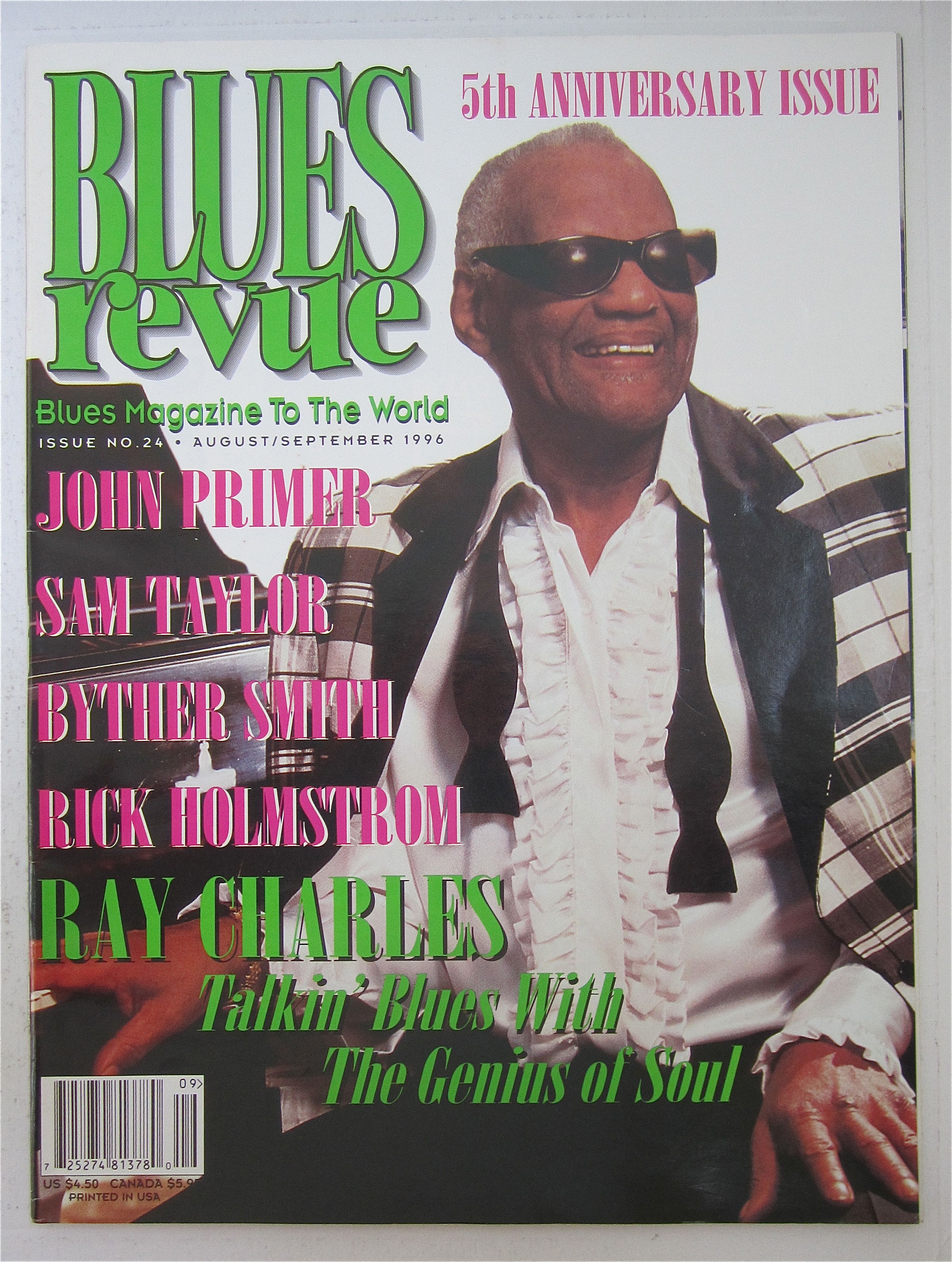Blues Revue Magazine August/September 1996 Ray Charles