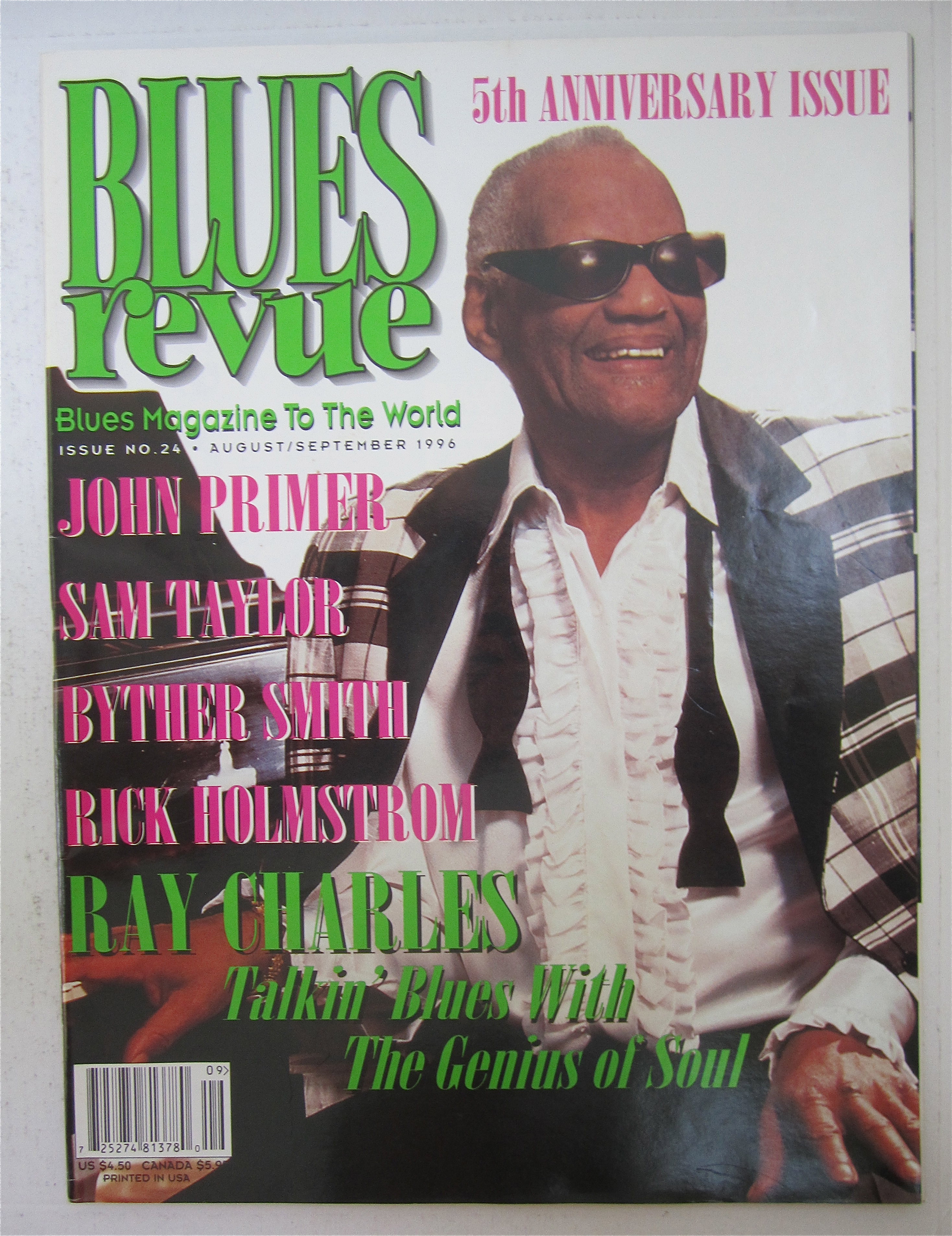 Blues Revue Magazine August/September 1996 Ray Charles