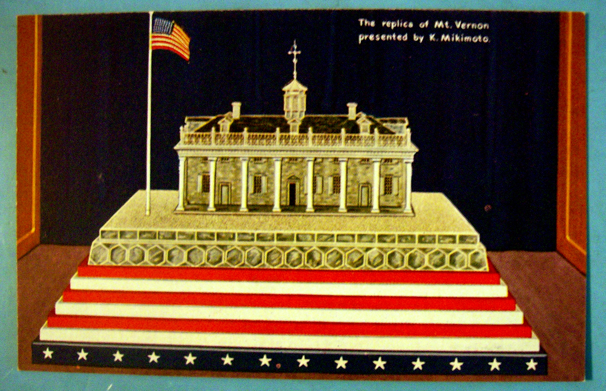 1933 Century of Progress Replica of Mt. Vernon Postcard