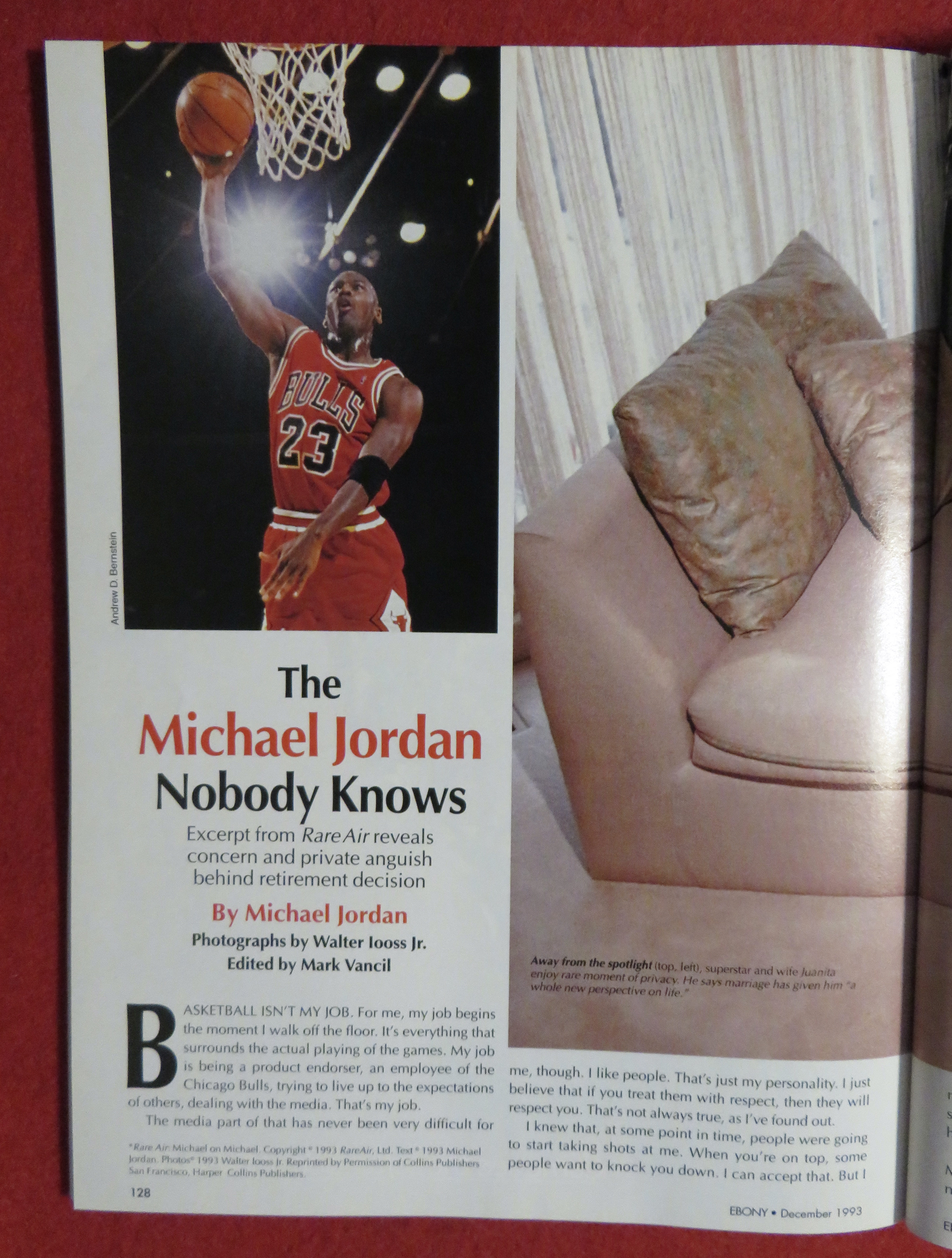 Ebony Magazine December 1993 Michael Jordan