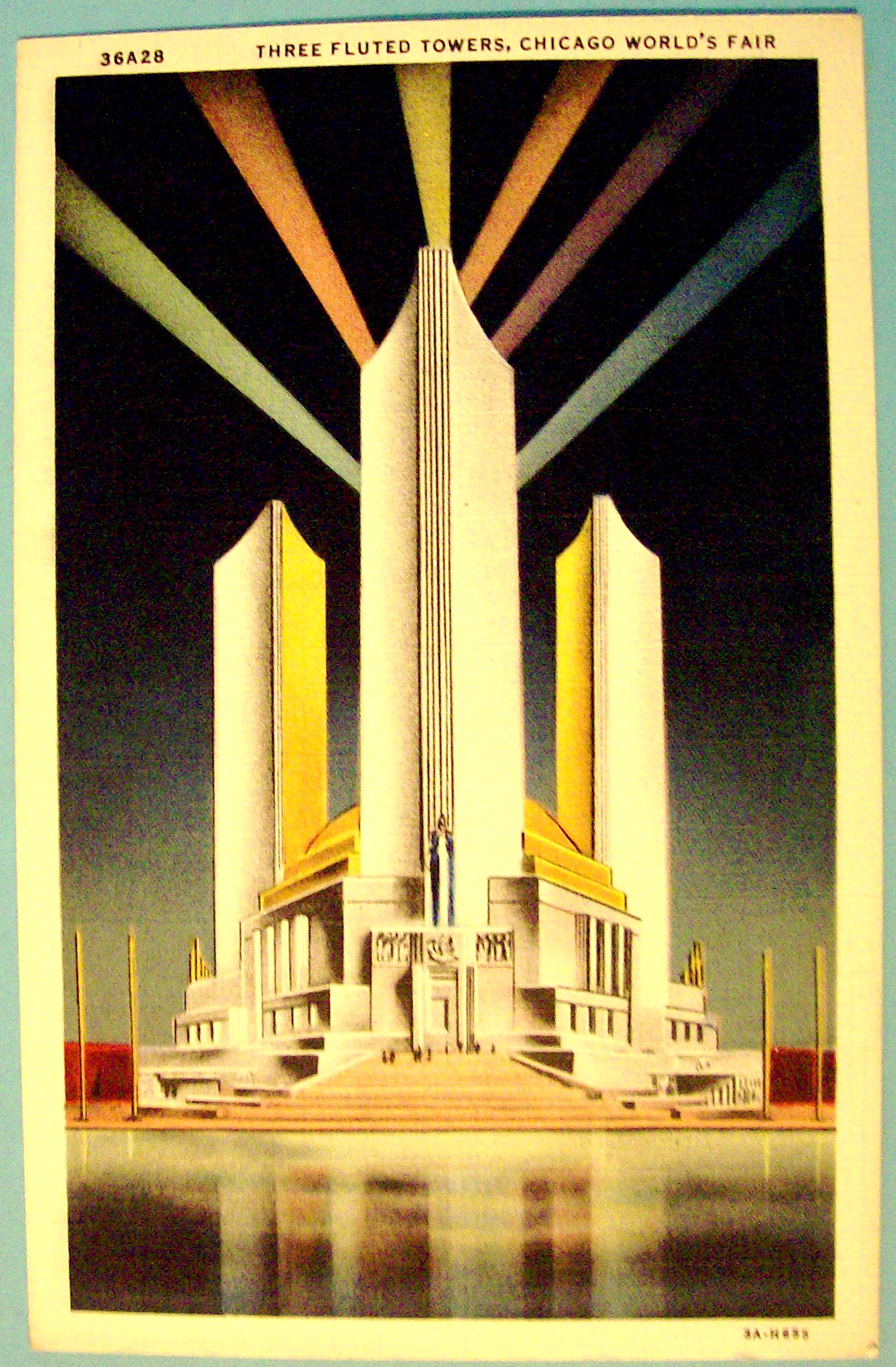 1933 Century of Progress, Three Fluted Tower Postcard