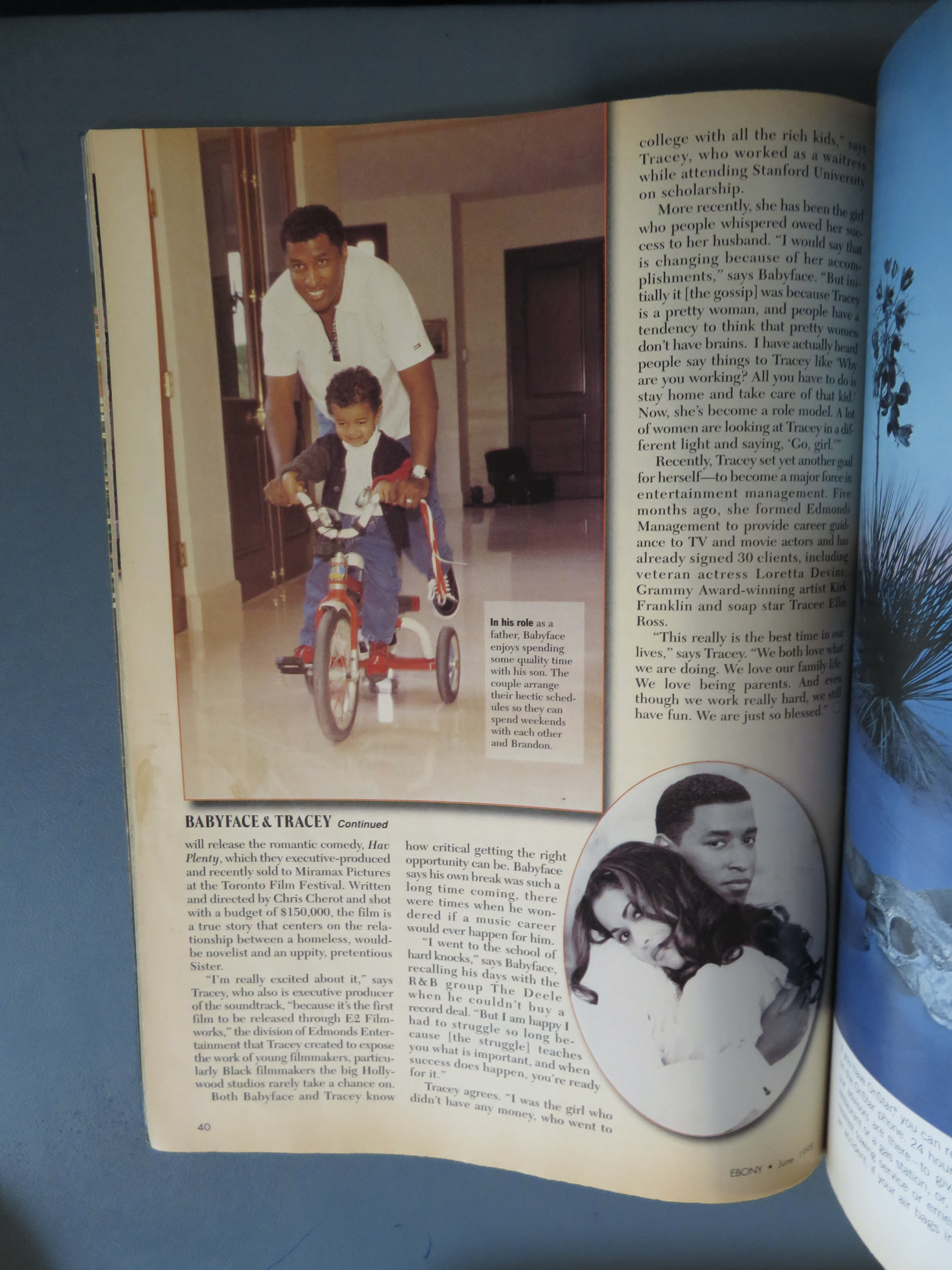 Ebony Magazine-June 1998-Babyface & Tracey Edmonds