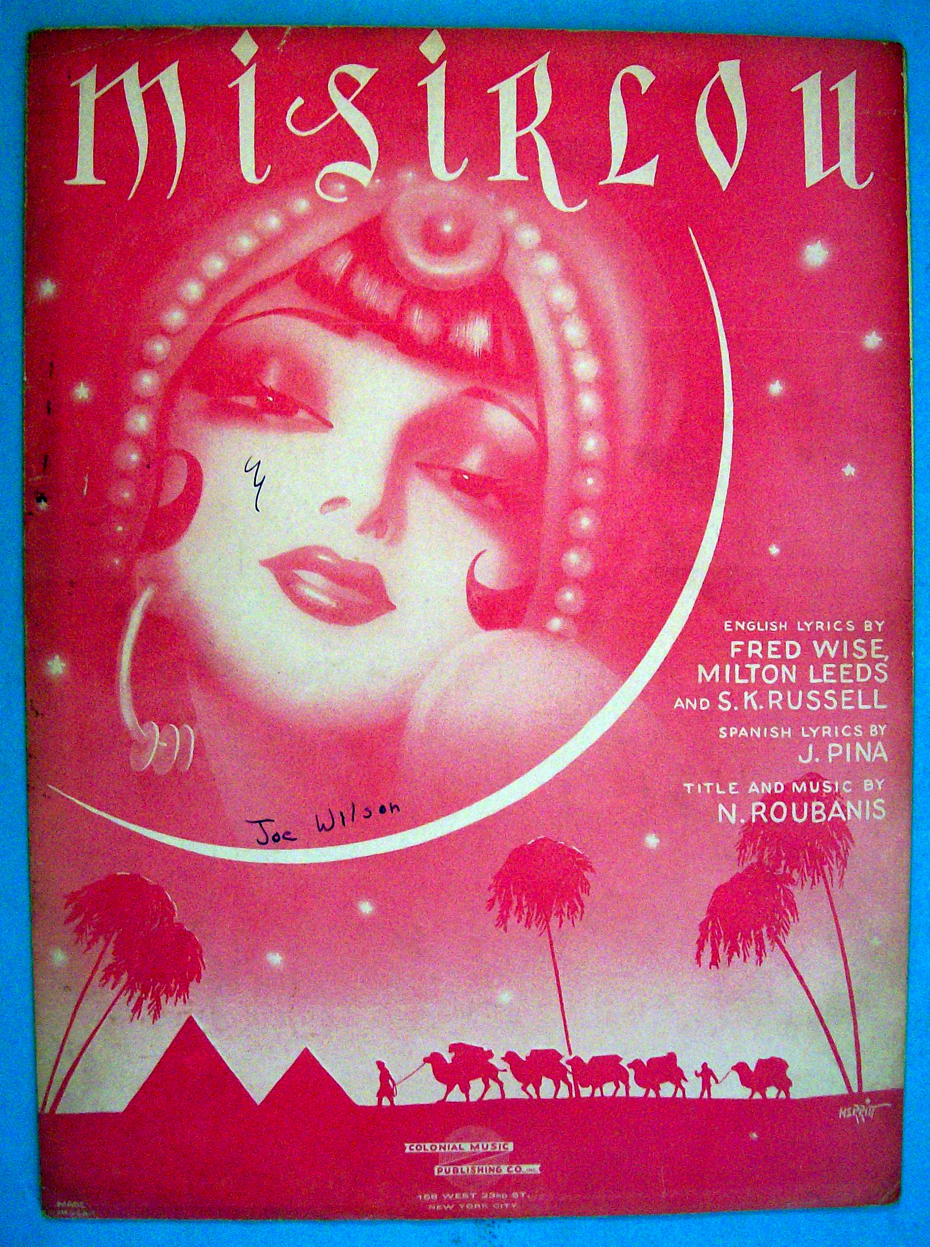 Sheet Music For 1941 Misirlou By Wise, Leeds & Russell