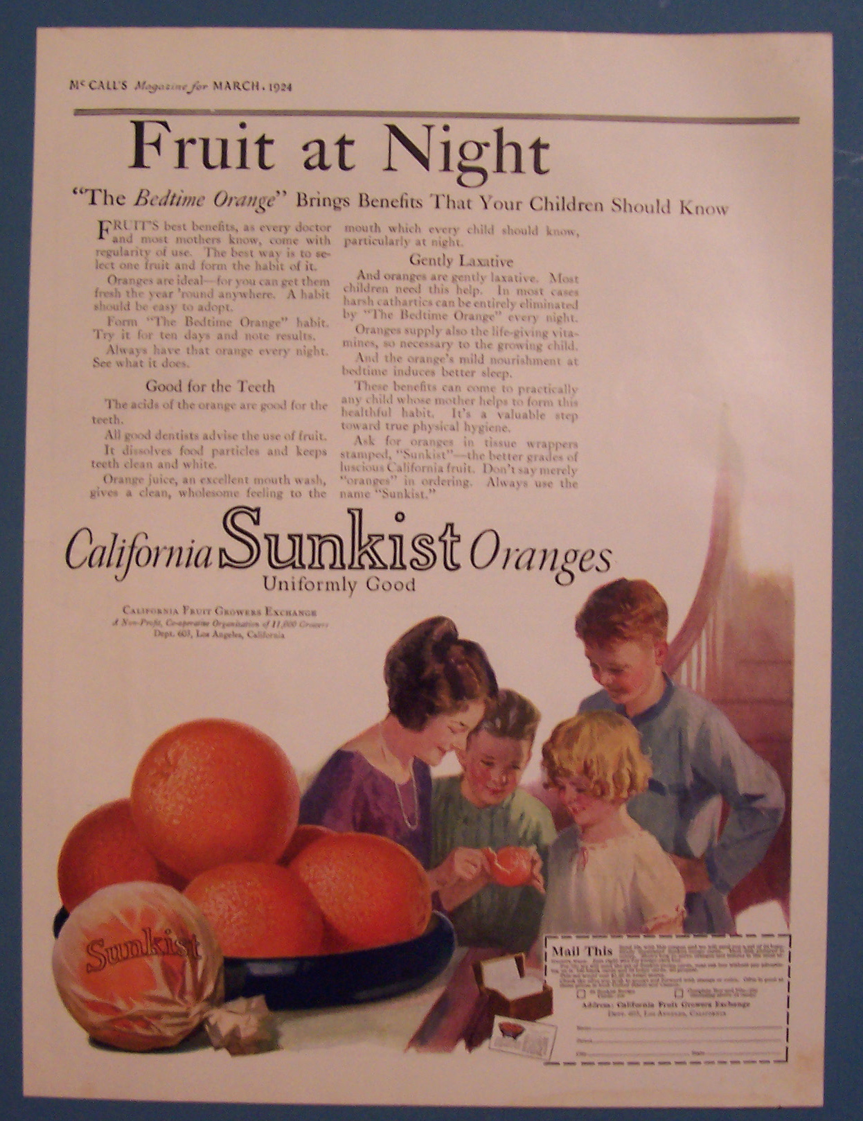 1924  Sunkist California Oranges