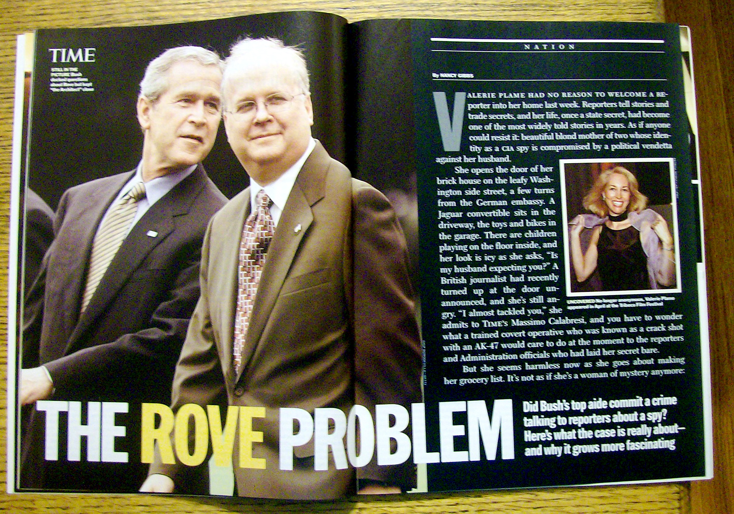 Time Magazine July 25, 2005 Karl Rove On The Spot