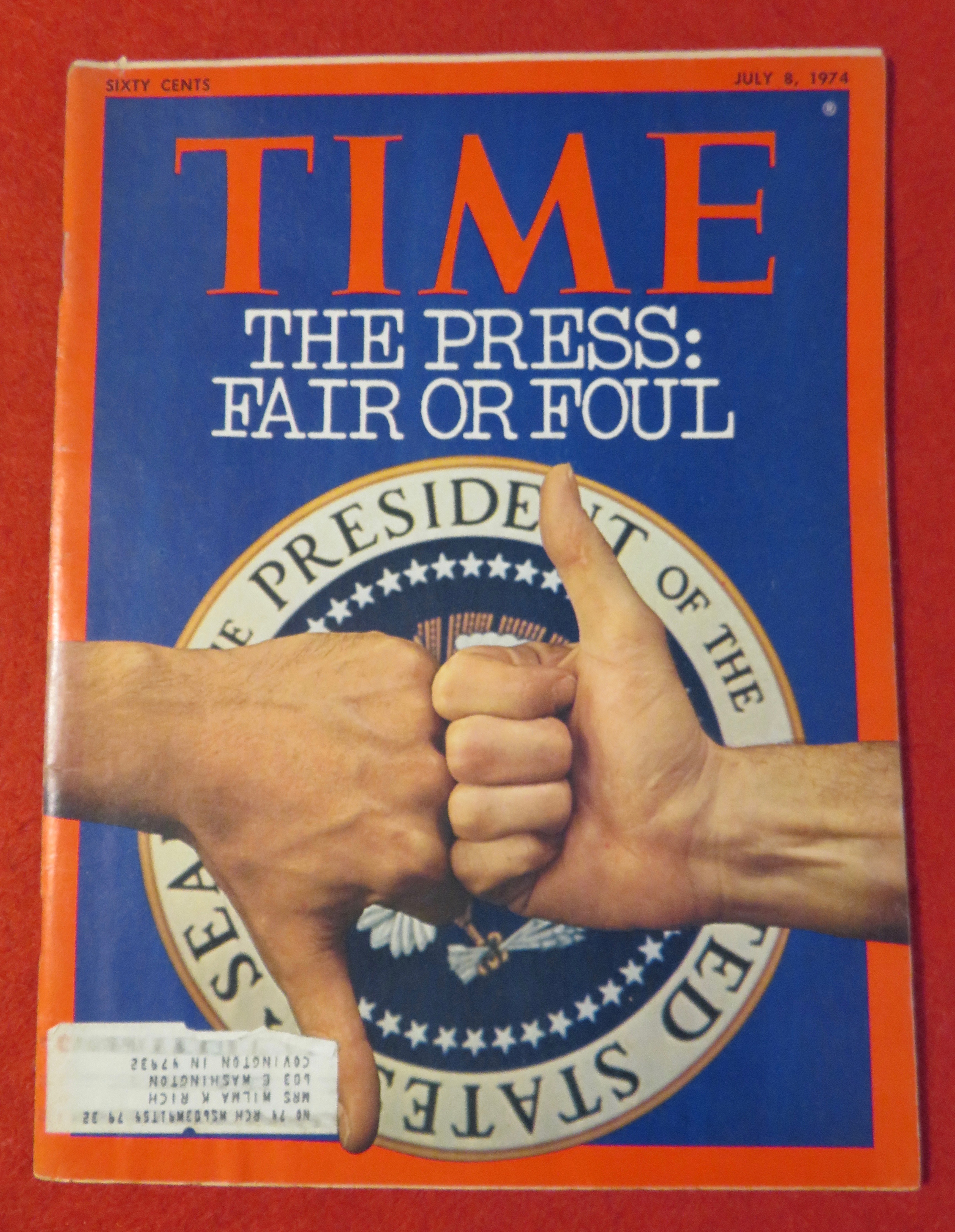 Time Magazine July 8, 1974 The Press: Fair Or Foul