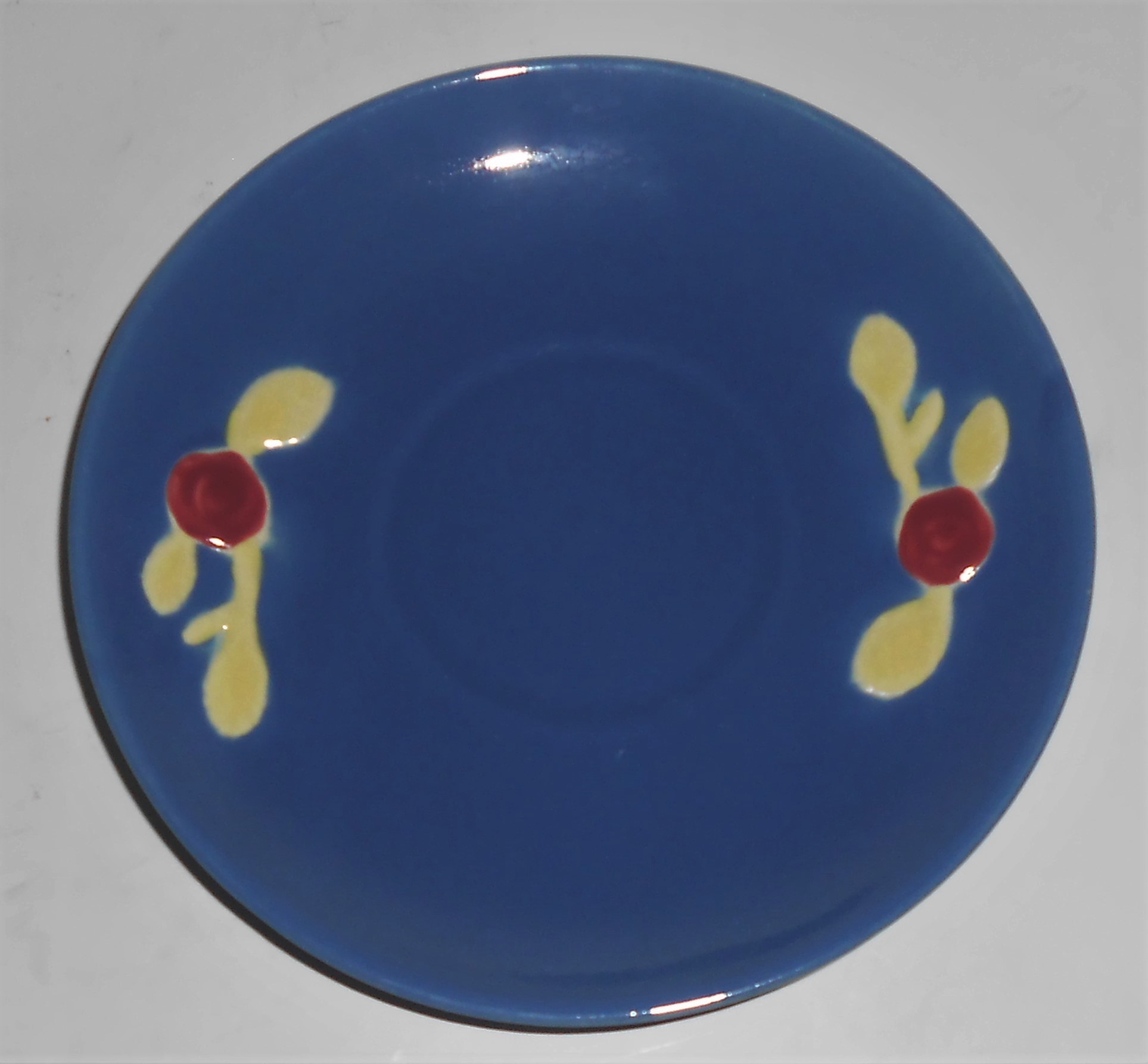 Coors Pottery Rosebud Blue Saucer Robert Schneider Coll