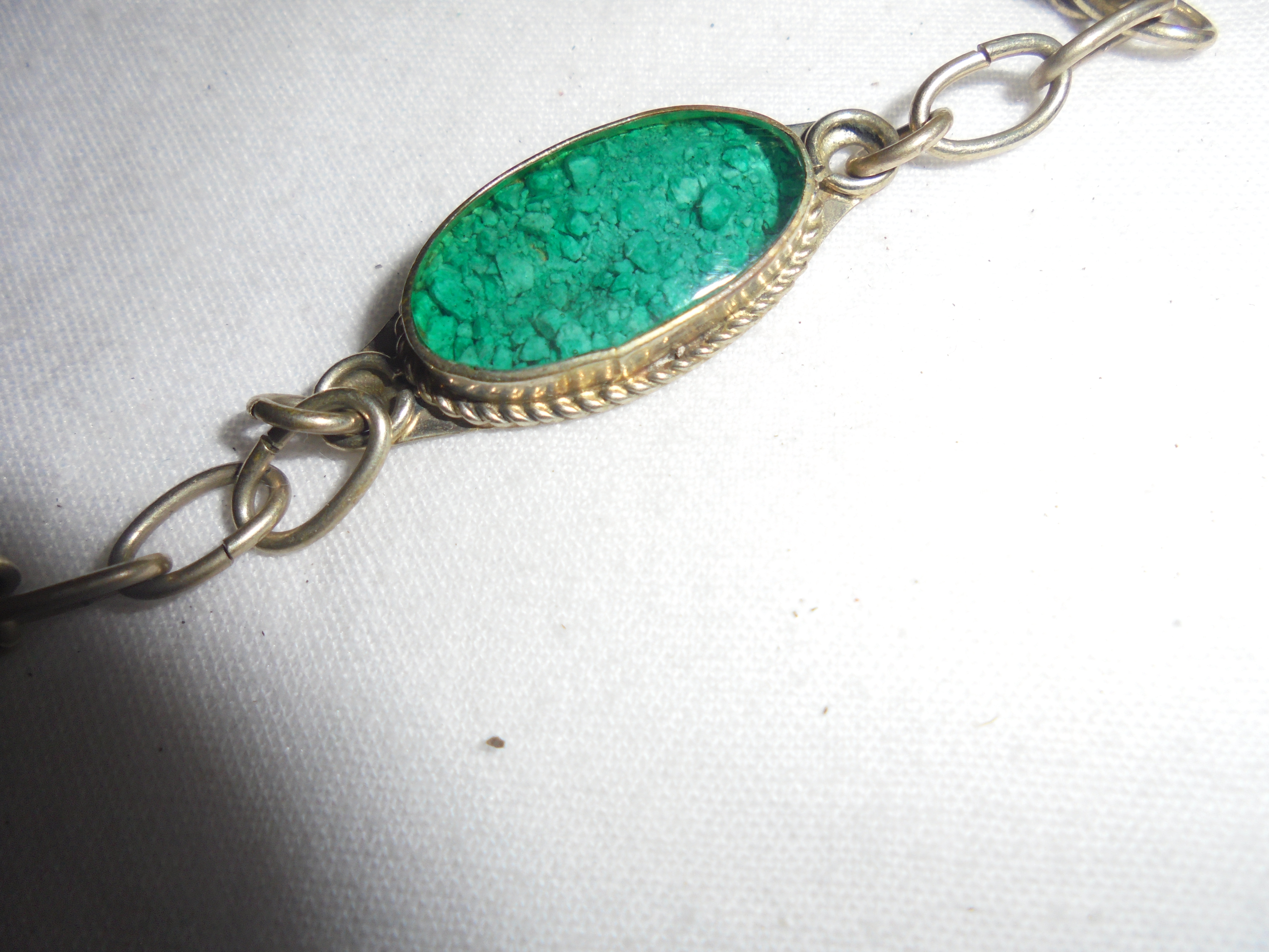 Alpaca Mexico Turquoise Silver Ring Bracelet