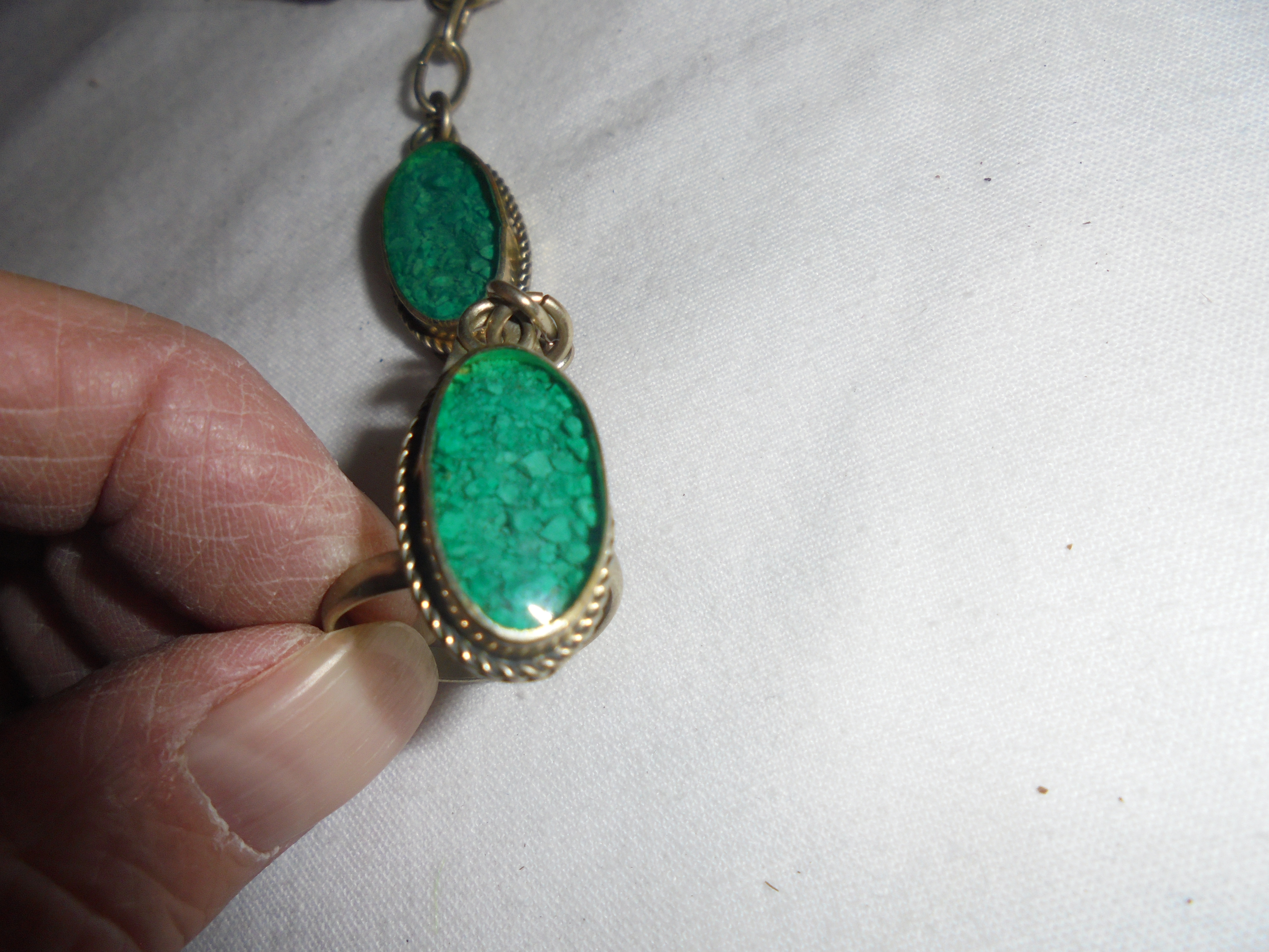 Alpaca Mexico Turquoise Silver Ring Bracelet