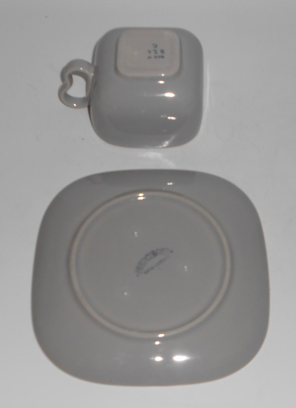 VINTAGE Franciscan Pottery Tiempo Stone Gray Cup & Saucer Set