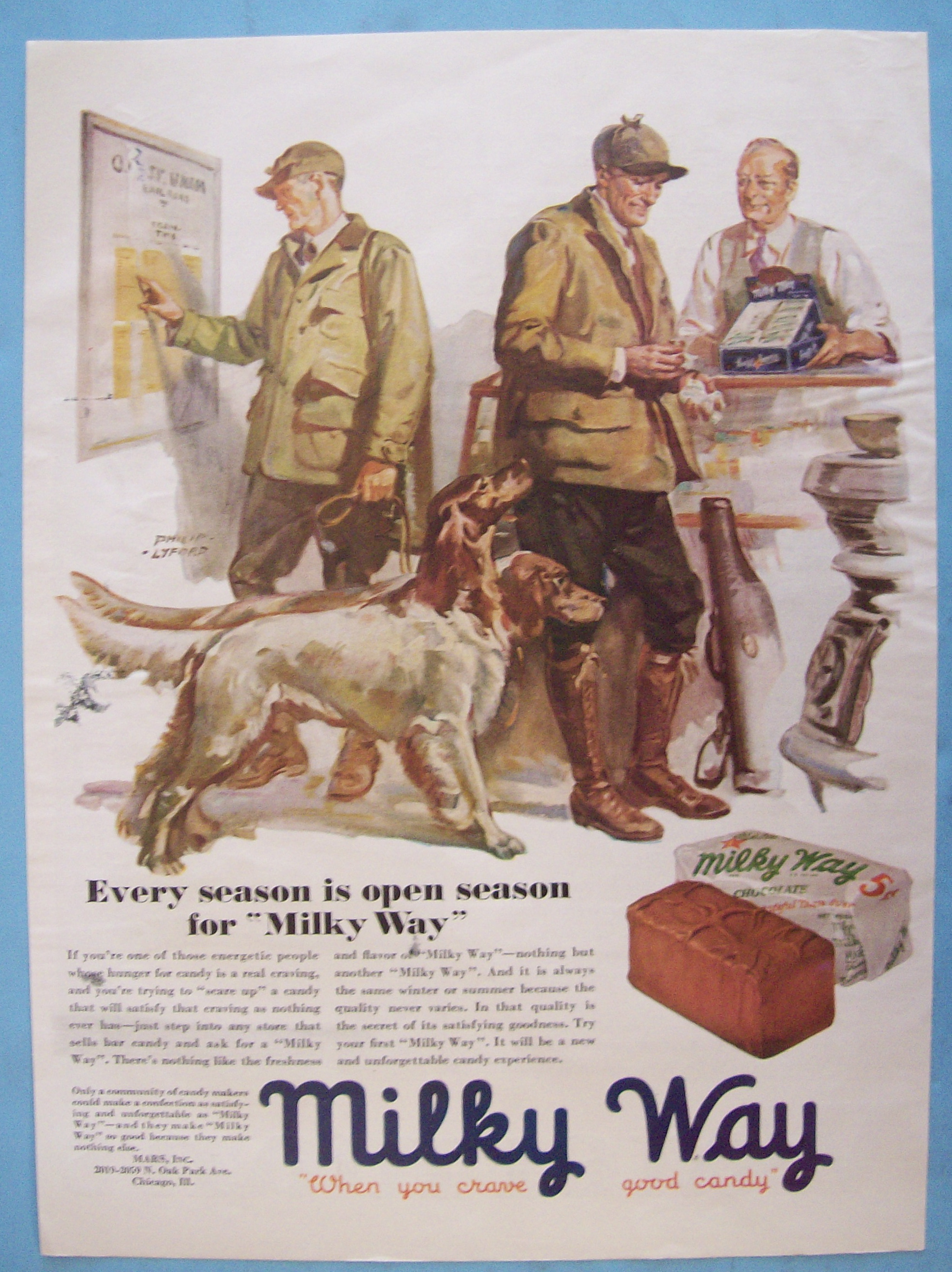 Vintage Ad: 1929 Milky Way Candy