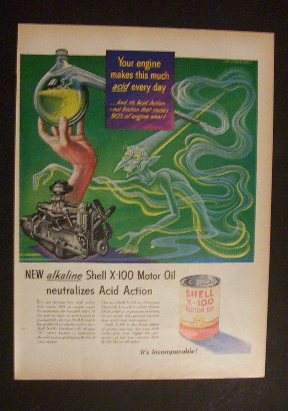 1951 Shell X - 100 Motor Oil