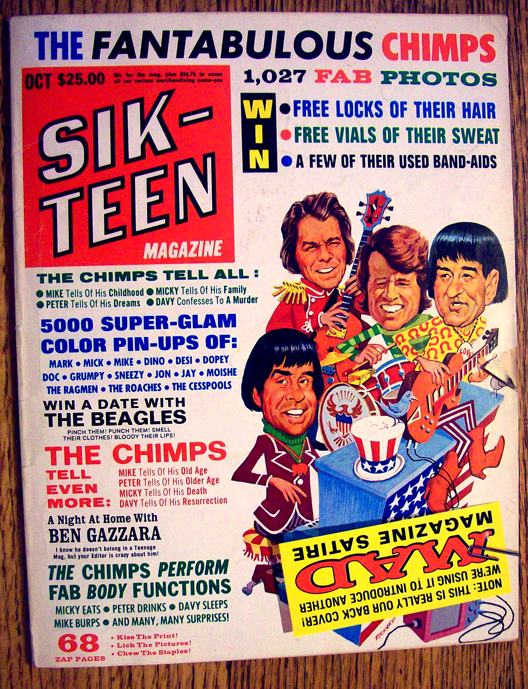 Mad Magazine Special #6 1971 Mad Mischief Stickers
