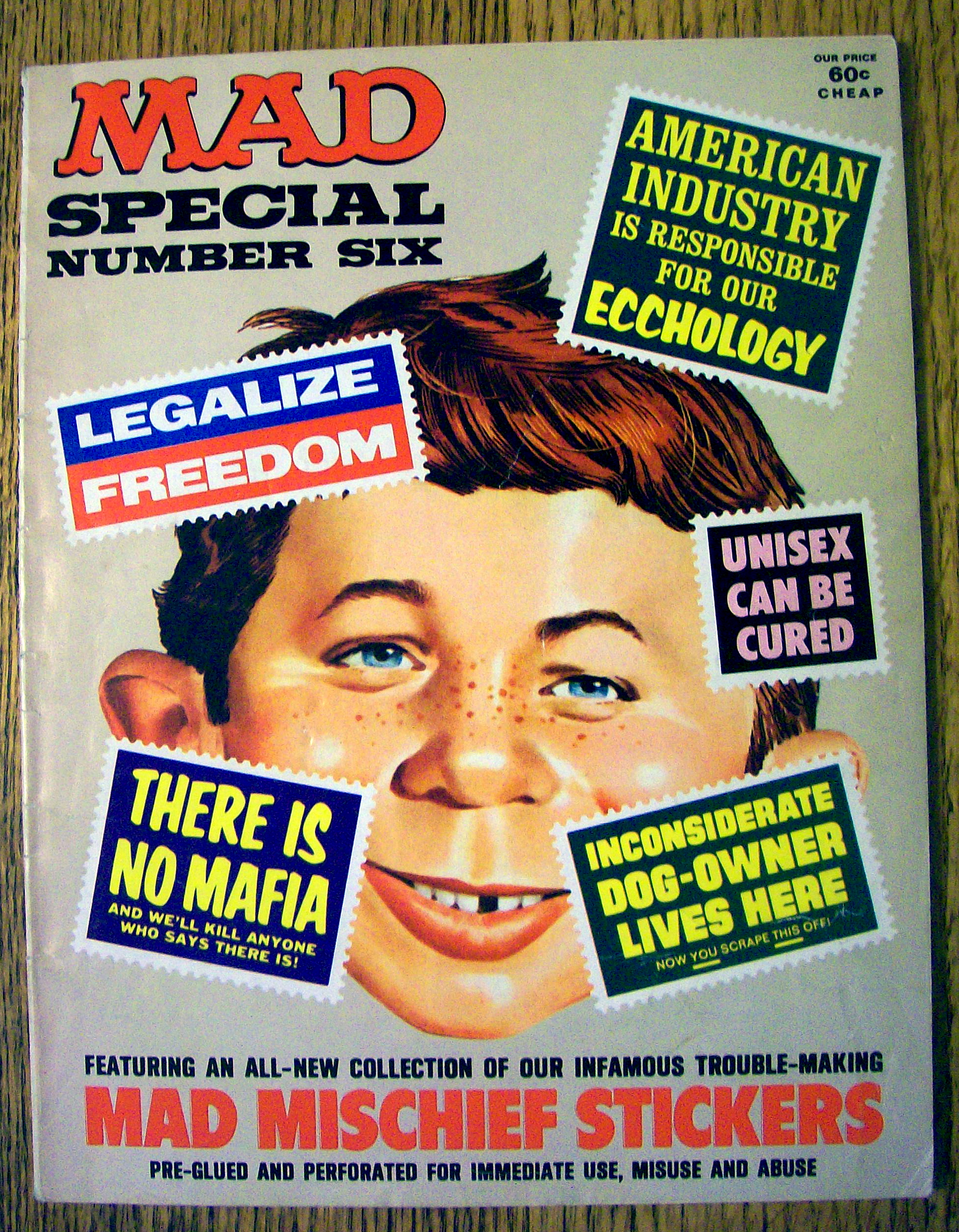 Mad Magazine Special #6 1971 Mad Mischief Stickers