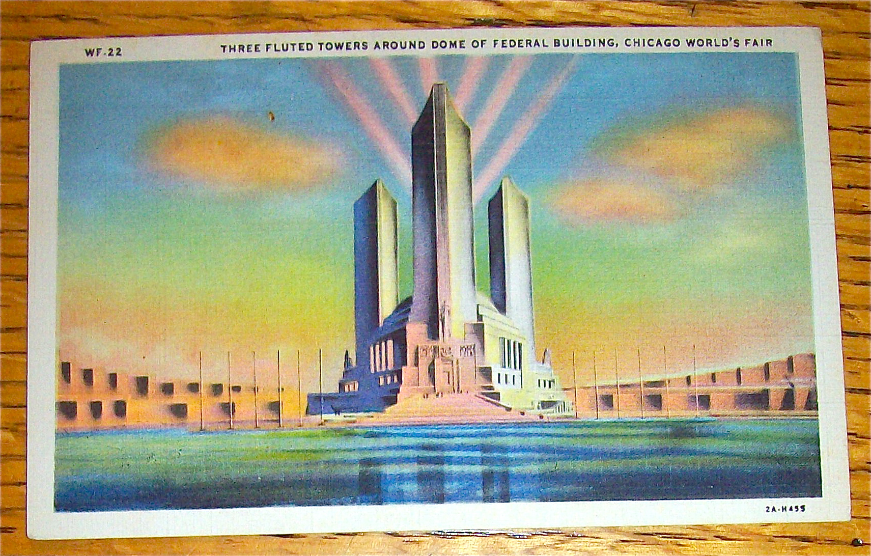 Three Fluted Towers Postcard (Chicago World's Fair)