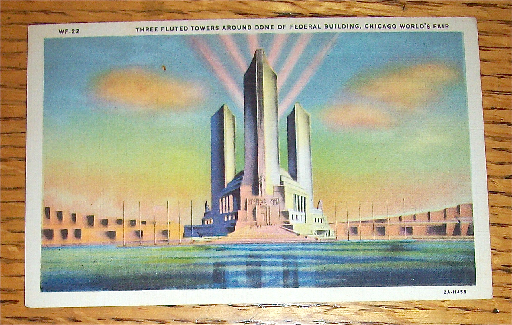 Three Fluted Towers Postcard (Chicago World's Fair)